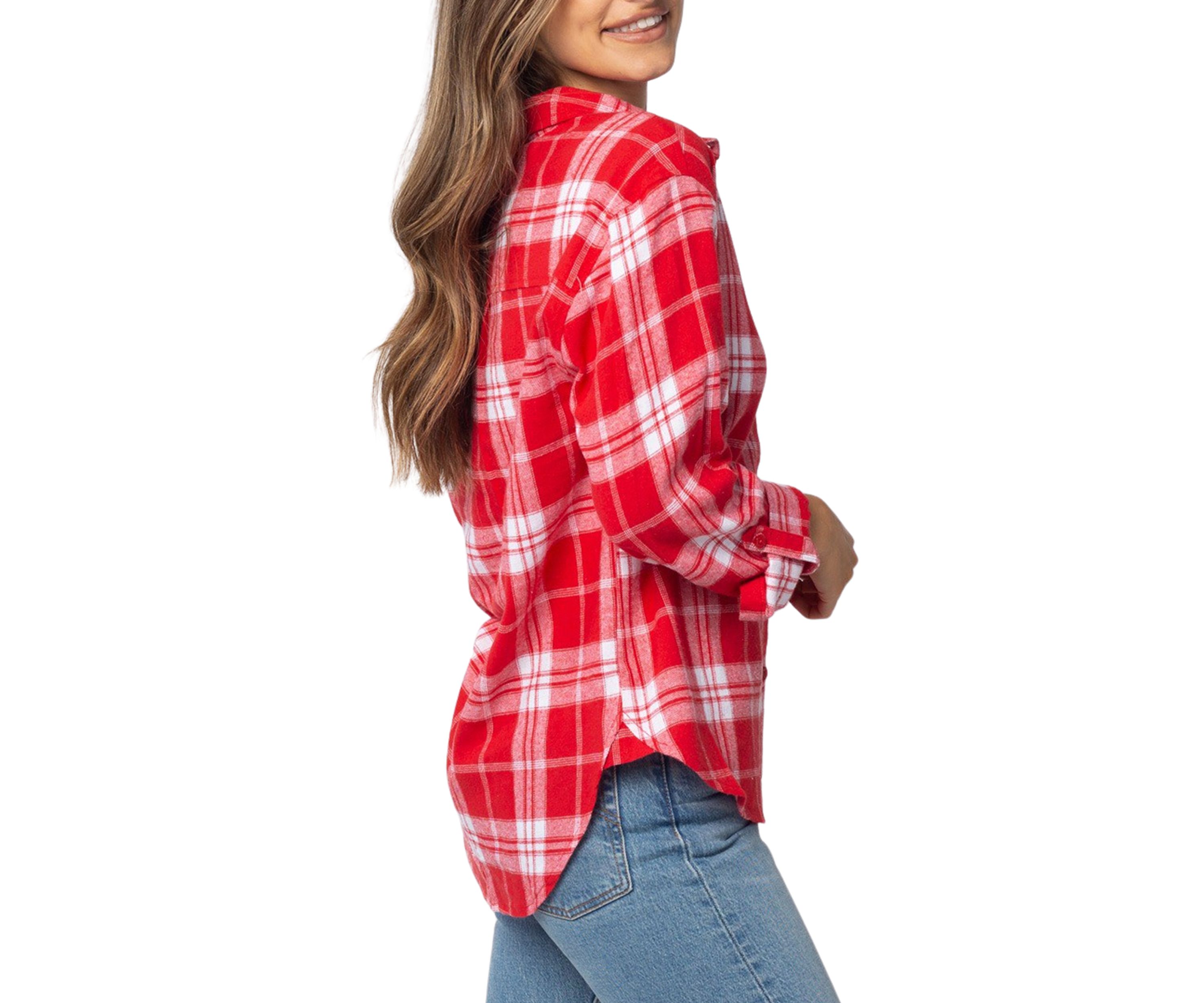 Plus Size NCAA Georgia Bulldogs Boyfriend Plaid Shirt