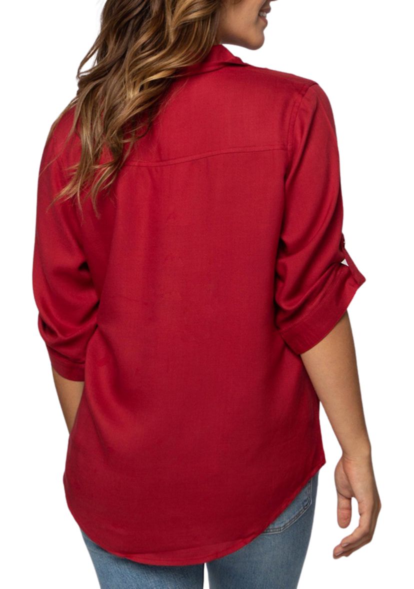 Plus Size NCAA Alabama Crimson Tide Best Shot Button-Up