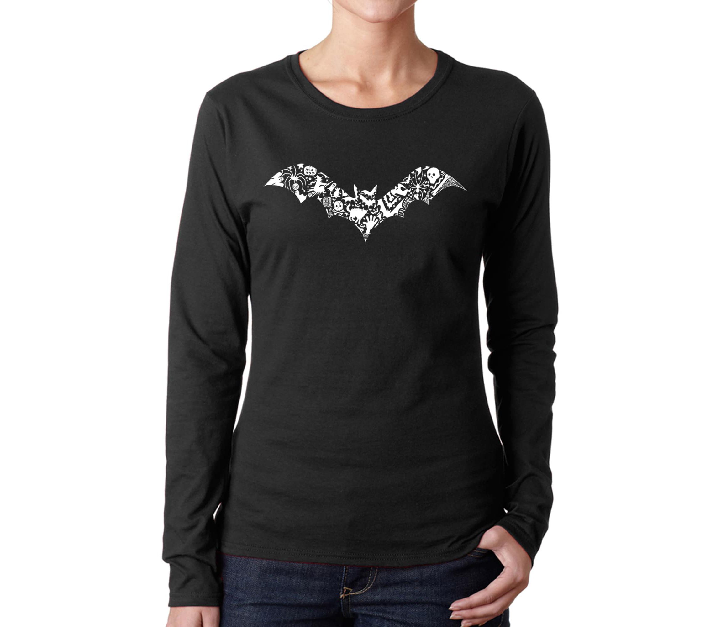 Bat Pics - Womens Word Art Long Sleeve T-Shirt