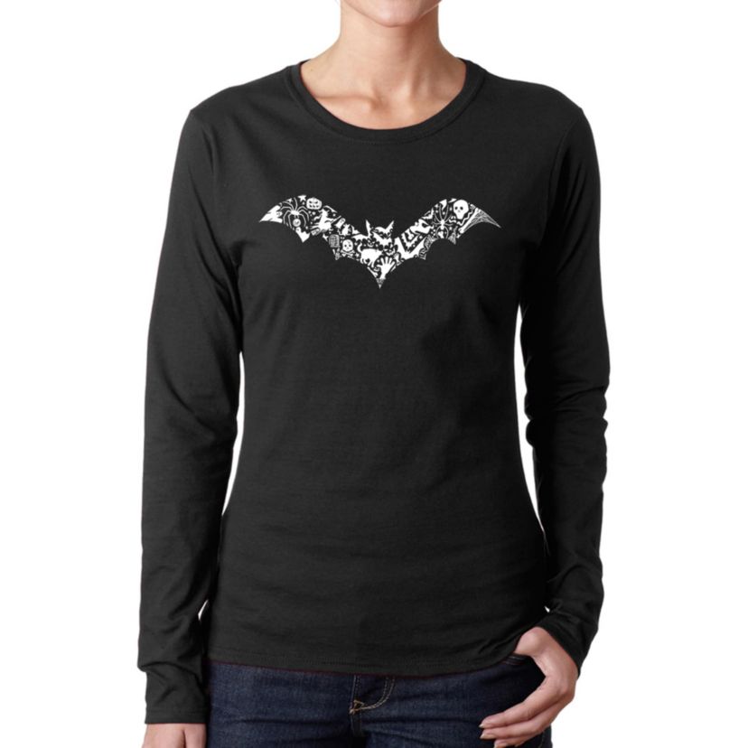 Bat Pics - Womens Word Art Long Sleeve T-Shirt