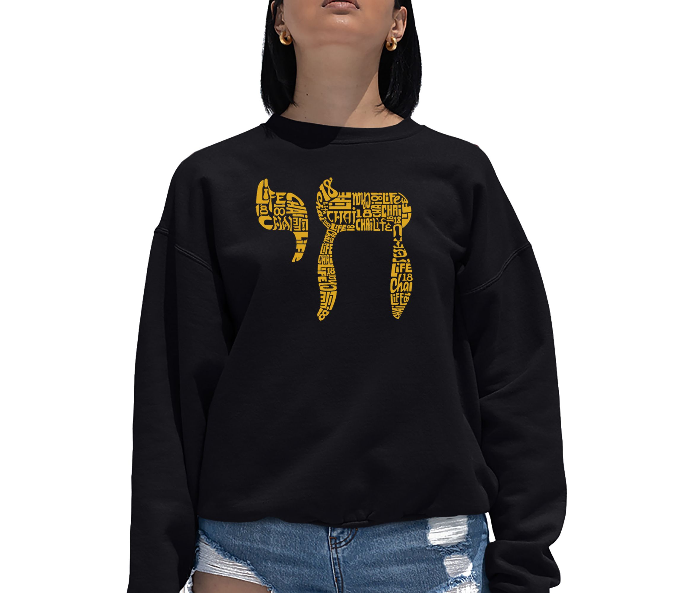 Chai - Womens Word Art Crewneck Sweatshirt