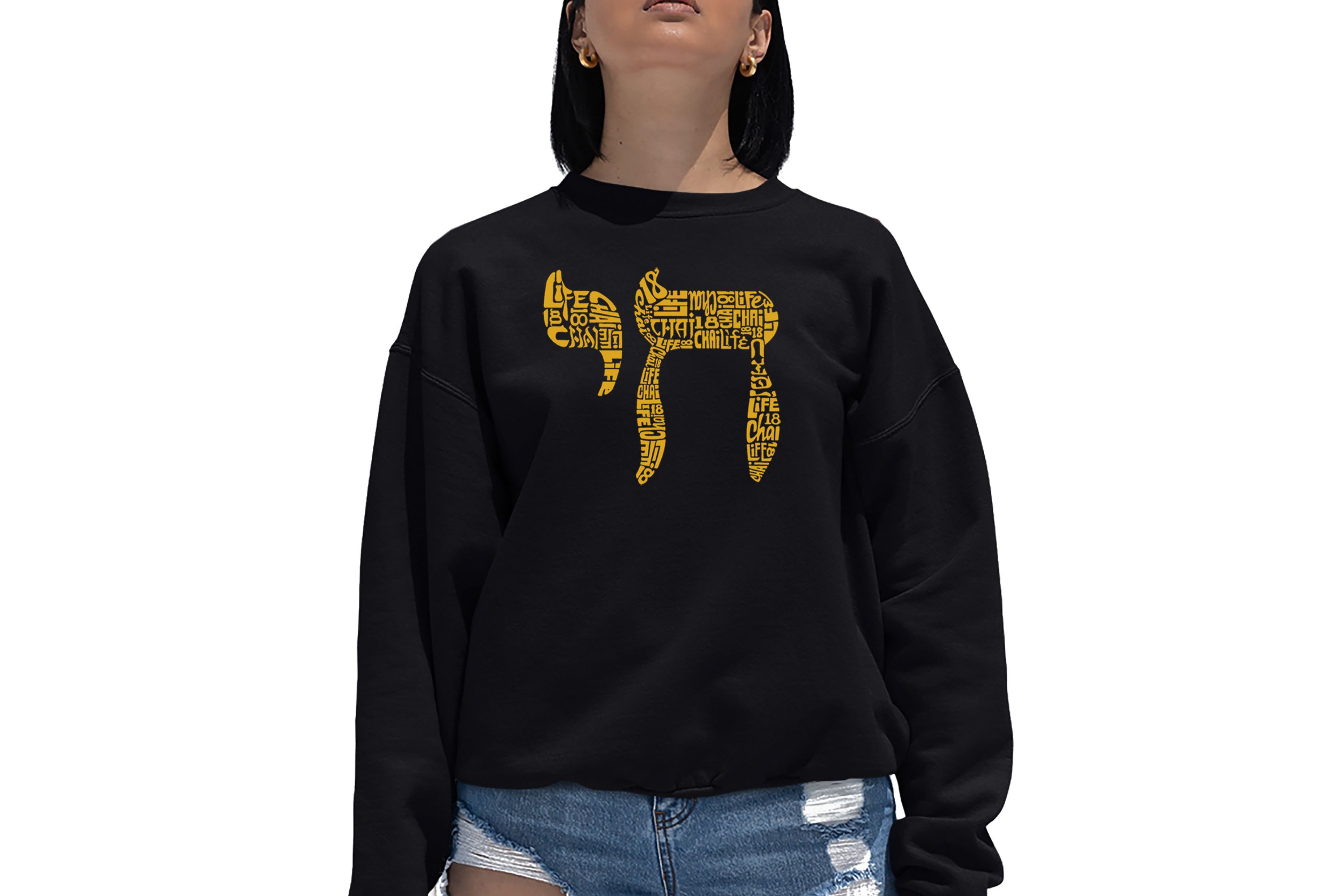 Chai - Womens Word Art Crewneck Sweatshirt