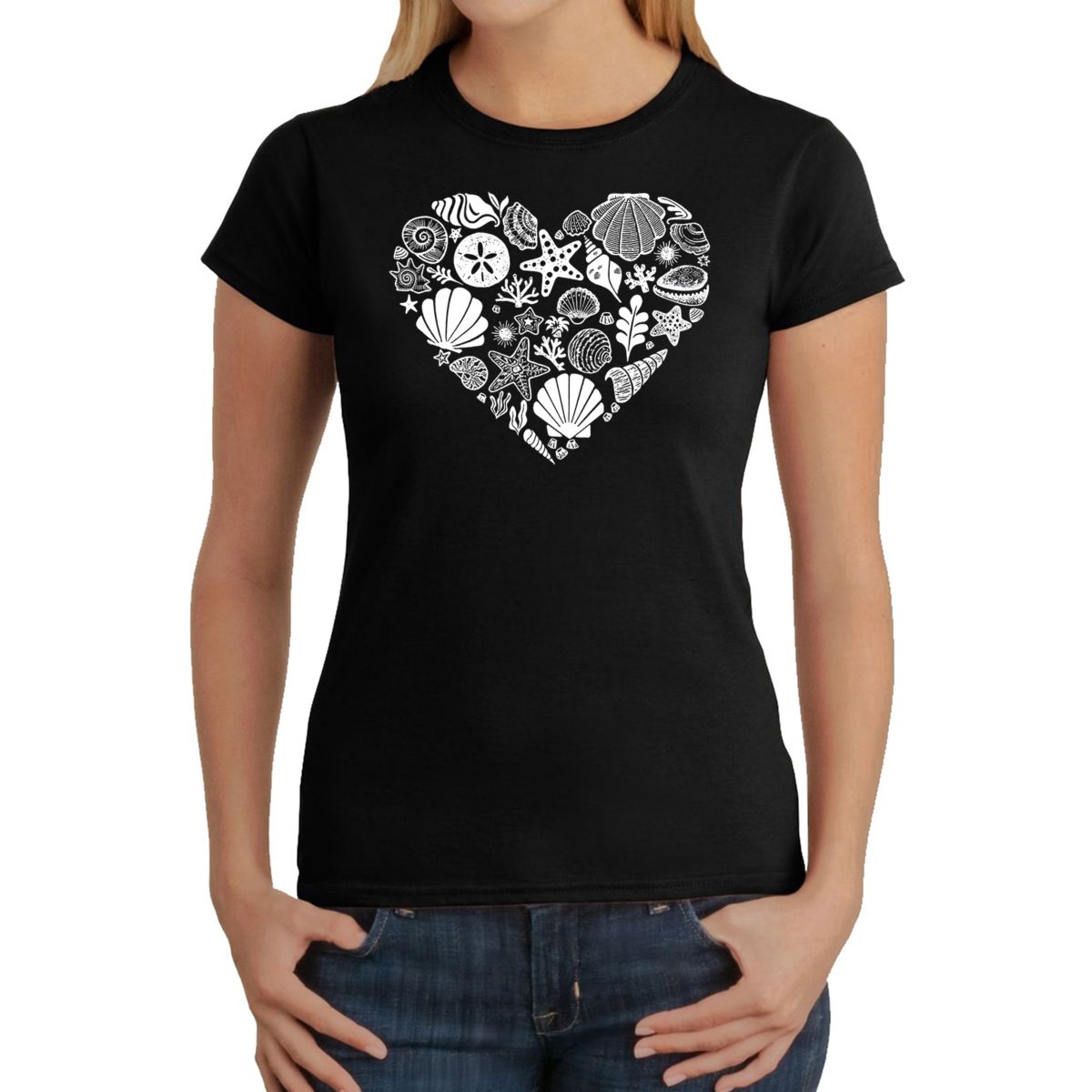 Sea Shells - Womens Word Art T-Shirt