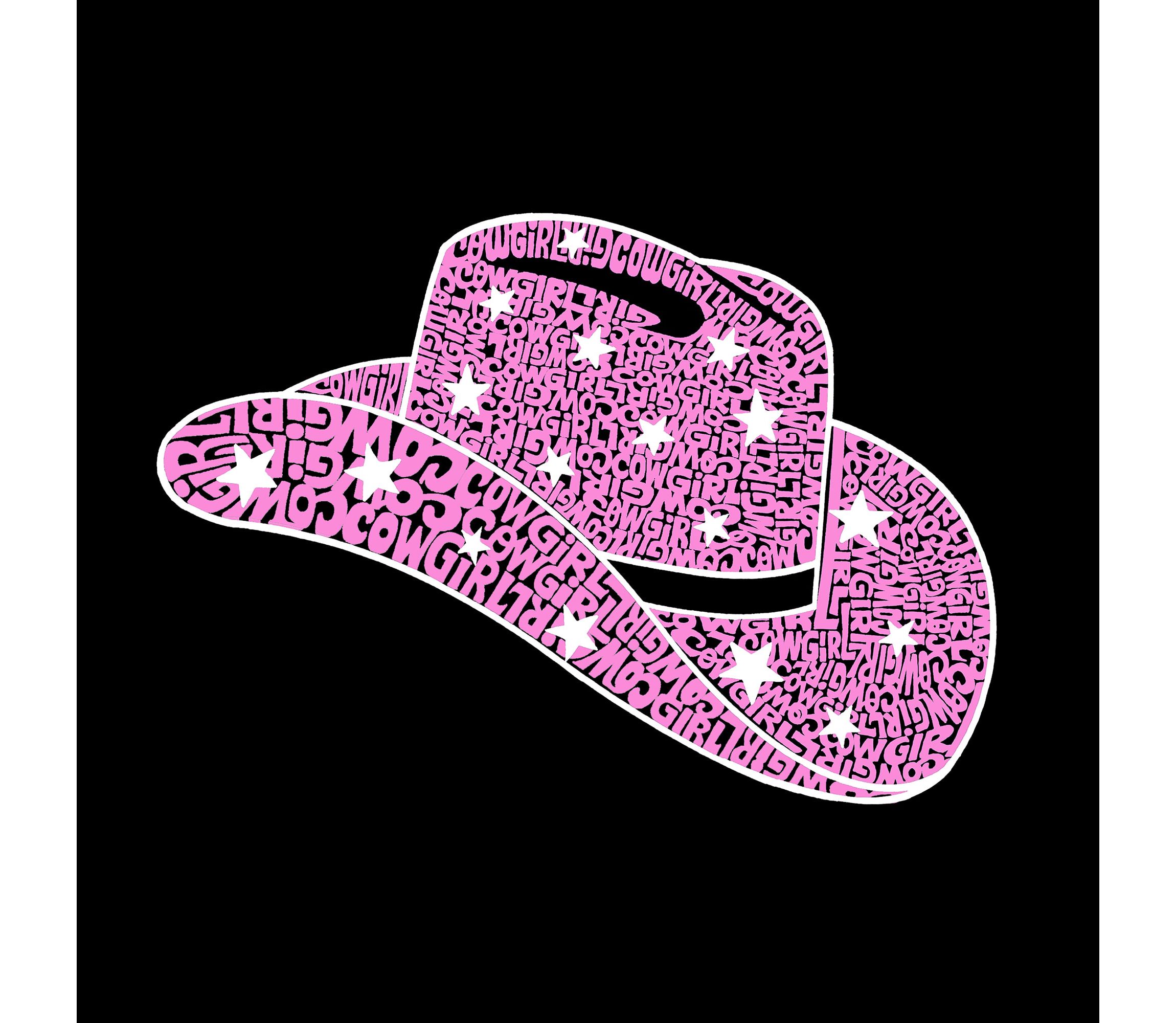 Cowgirl Hat - Womens Word Art T-Shirt