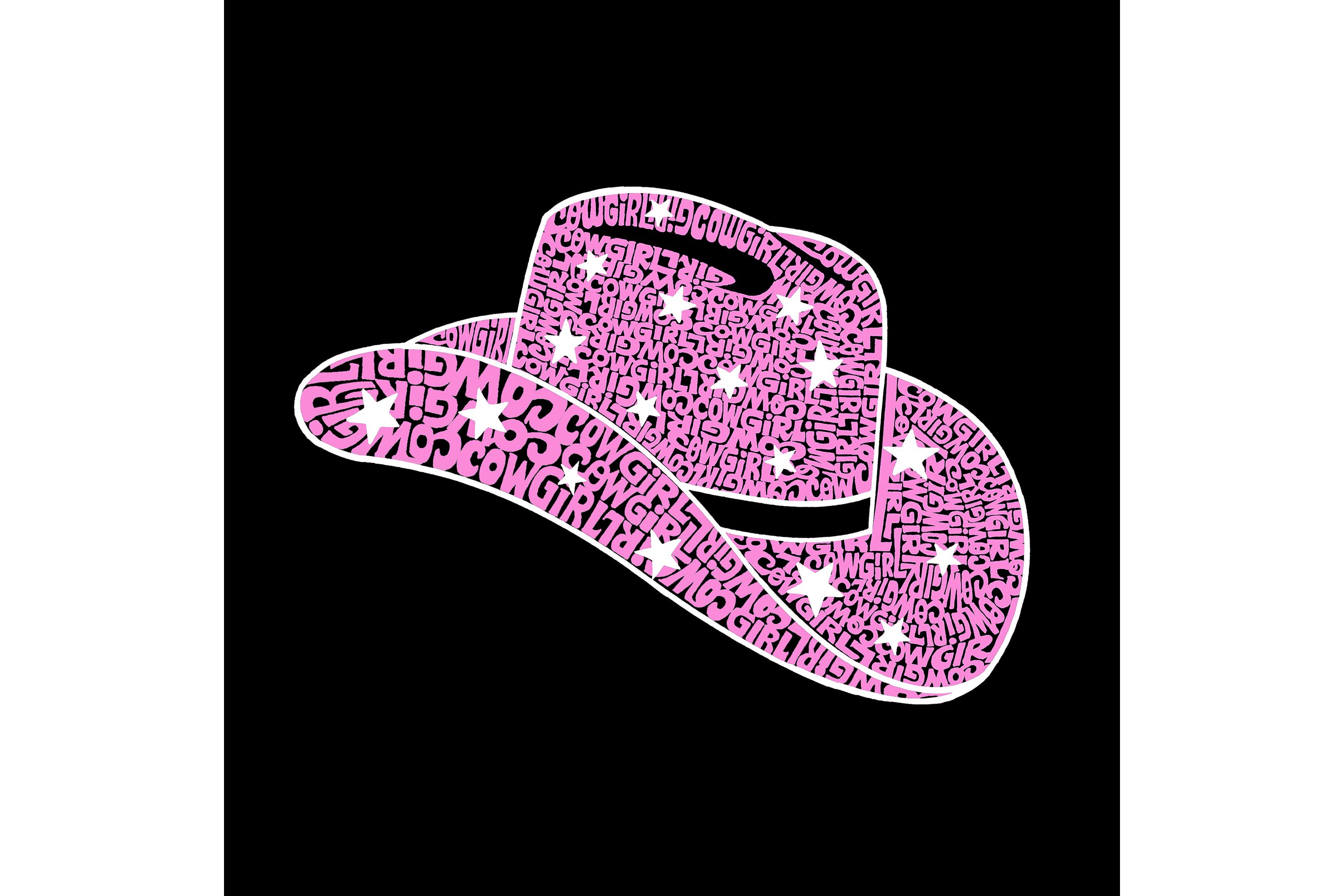 Cowgirl Hat - Womens Word Art T-Shirt