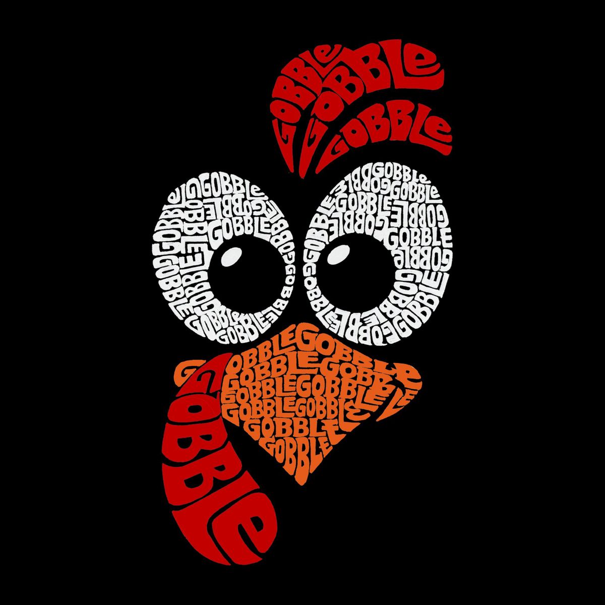 Turkey Face - Womens Word Art Long Sleeve T-Shirt