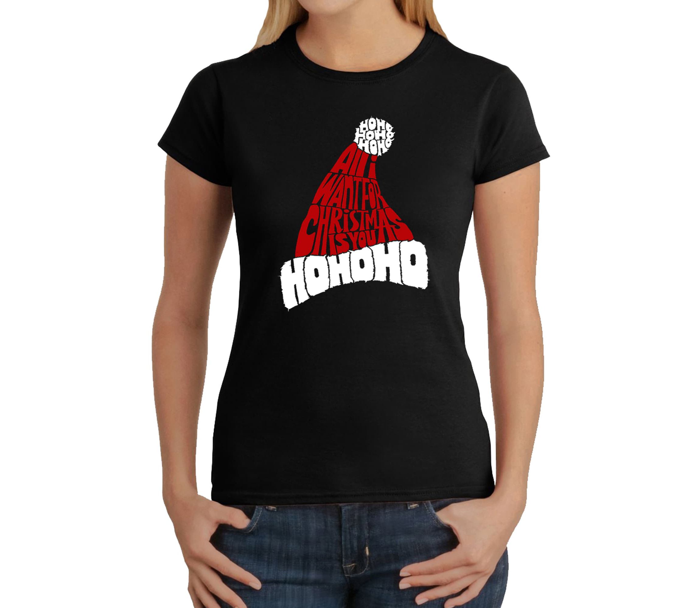 All I Want for Christmas is You - Womens Word Art T-Shirt