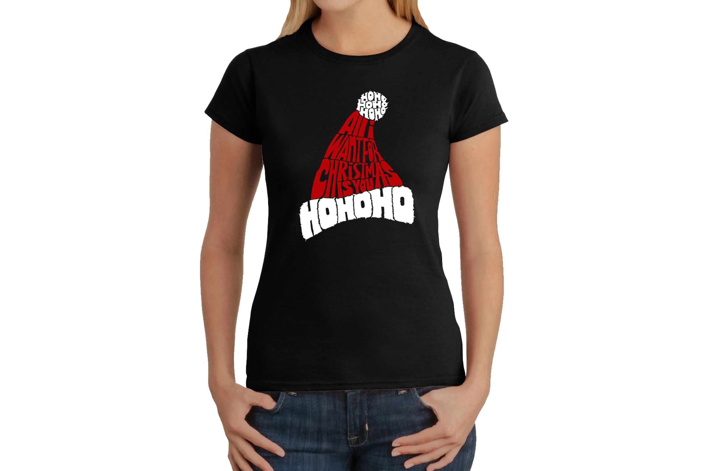 All I Want for Christmas is You - Womens Word Art T-Shirt