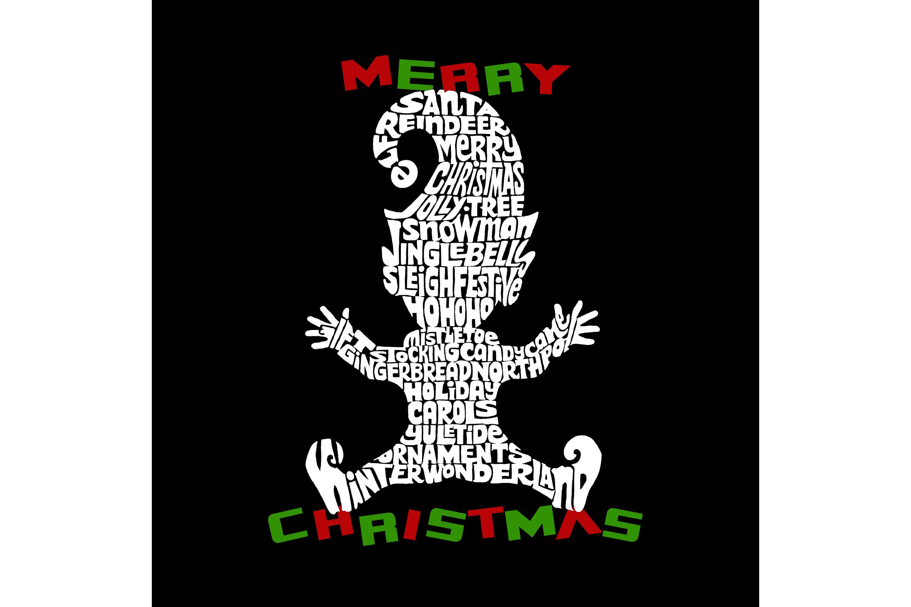 Christmas Elf - Womens Word Art V-Neck T-Shirt