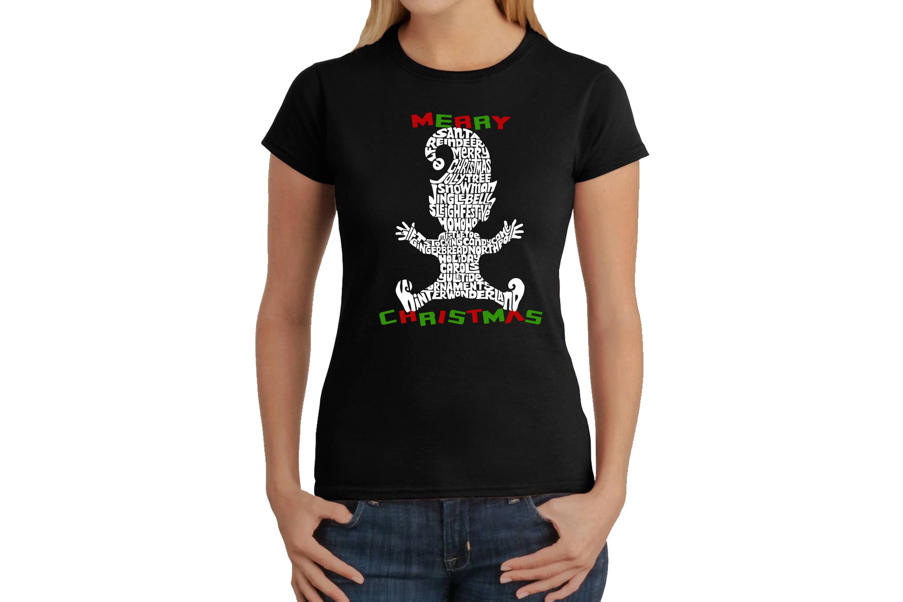 Christmas Elf - Womens Word Art T-Shirt