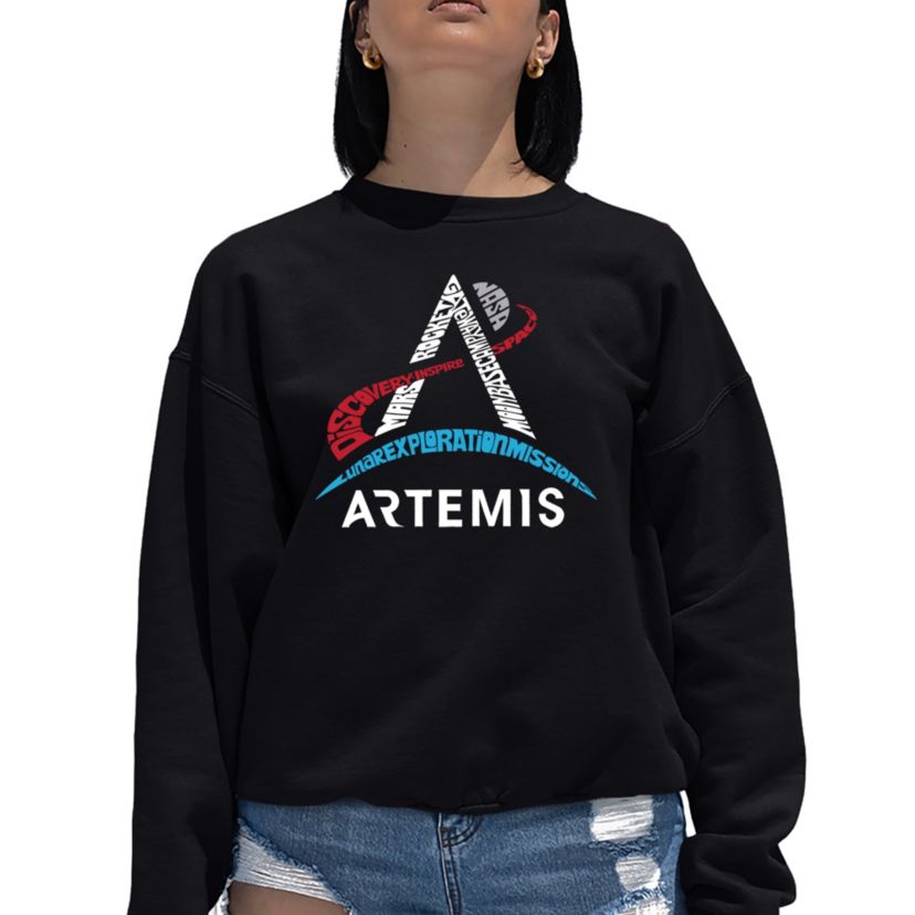 NASA Artemis Logo - Womens Word Art Crewneck Sweatshirt