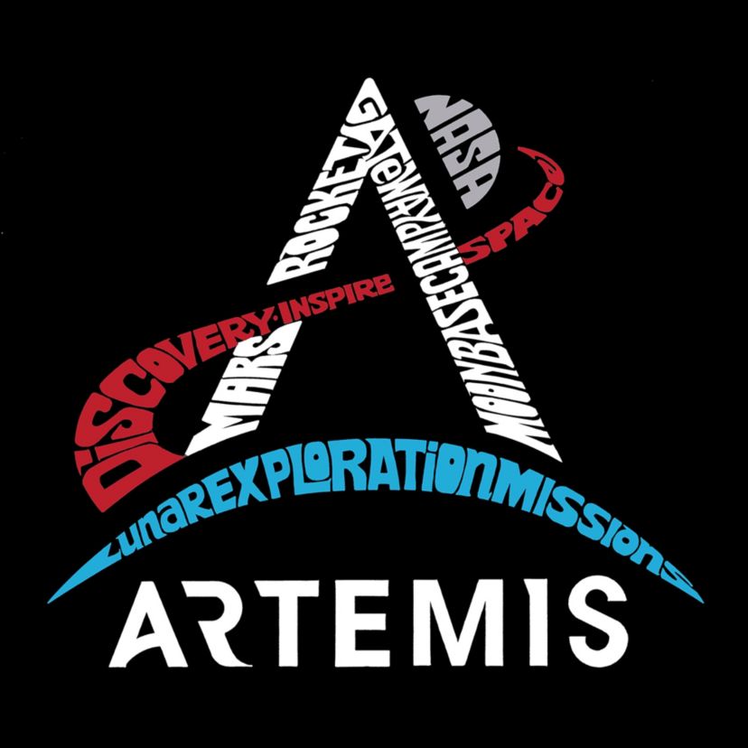 NASA Artemis Logo - Womens Word Art Crewneck Sweatshirt