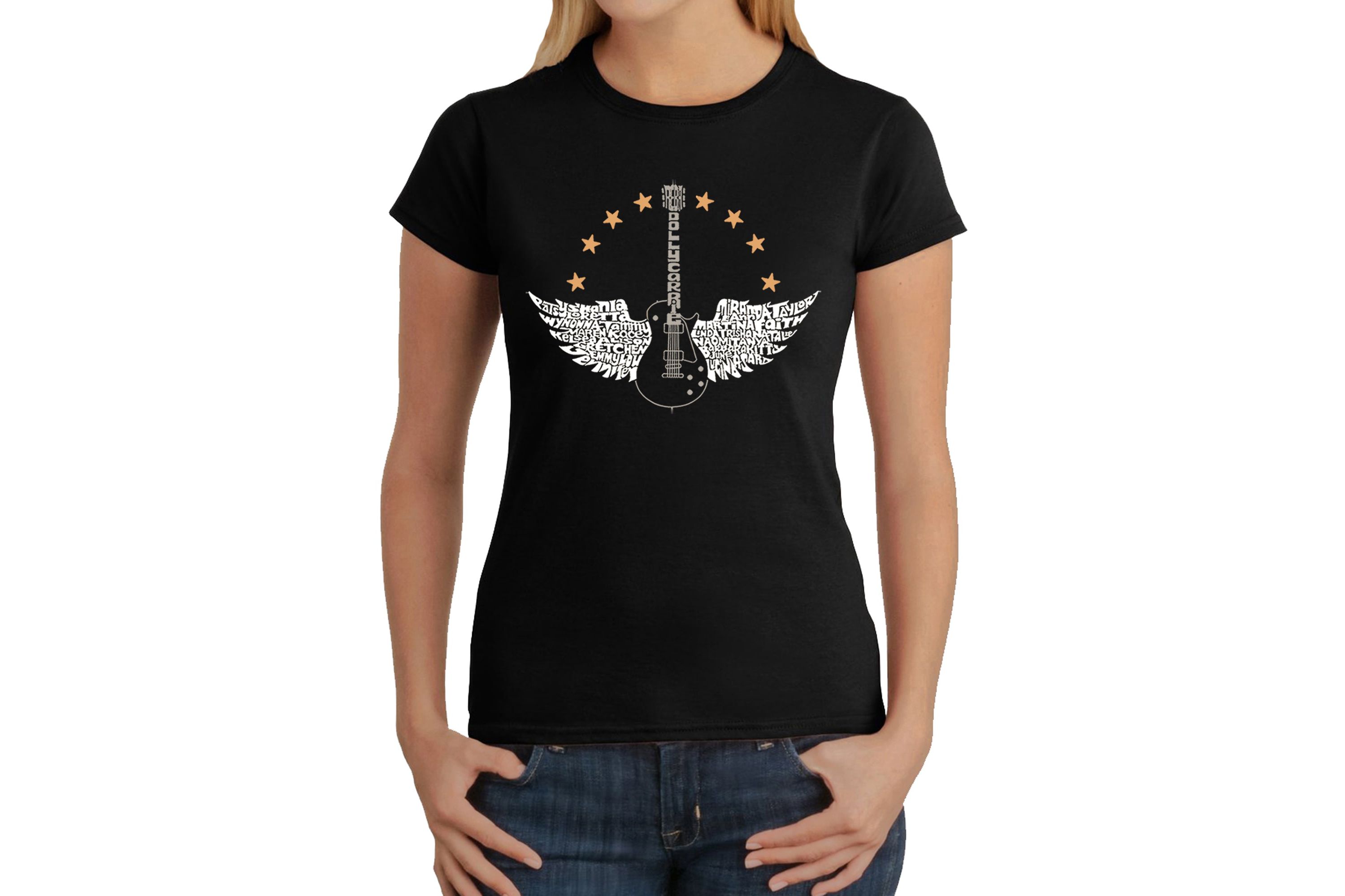 Country Female Singers - Womens Word Art T-Shirt