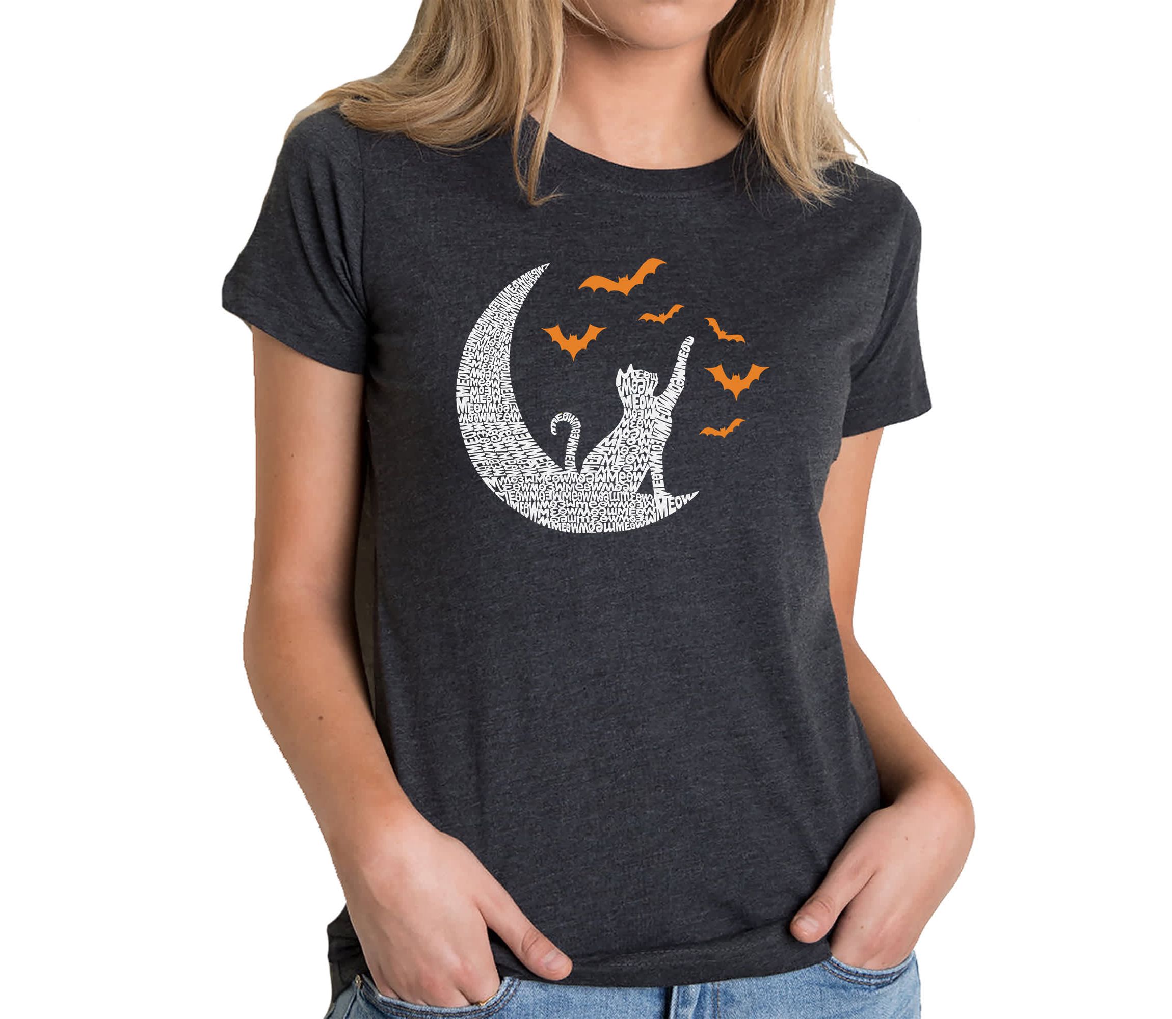 Lunar Bats - Womens Premium Blend Word Art T-Shirt