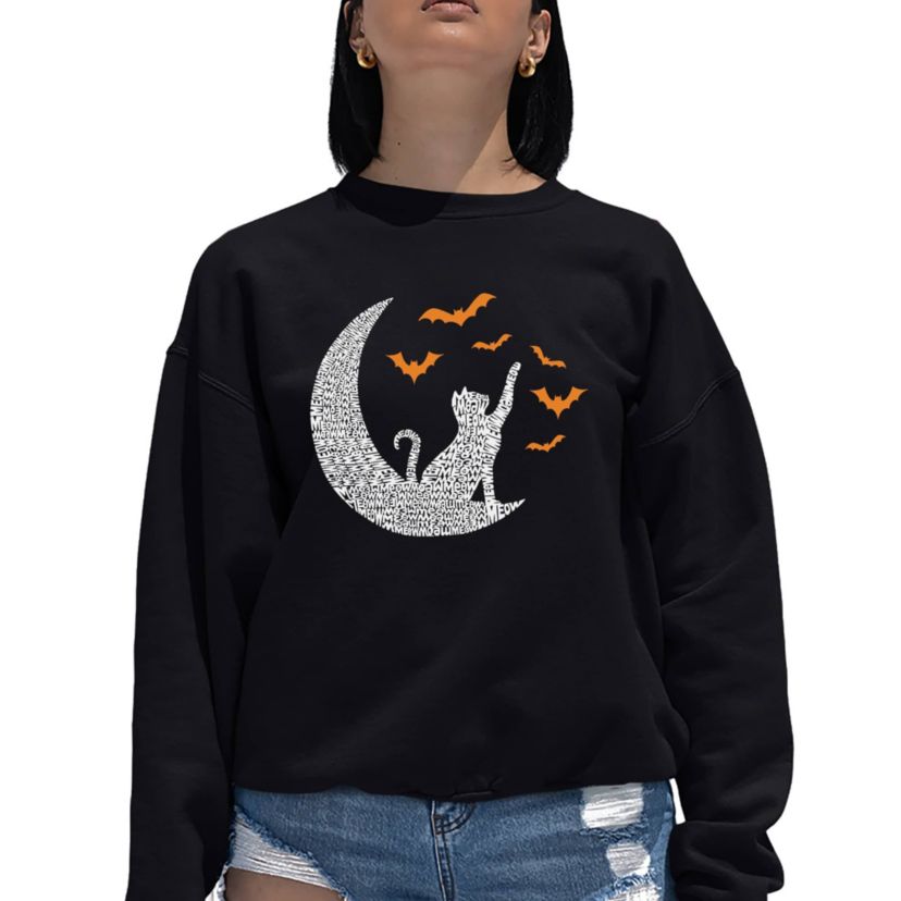 Lunar Bats - Womens Word Art Crewneck Sweatshirt