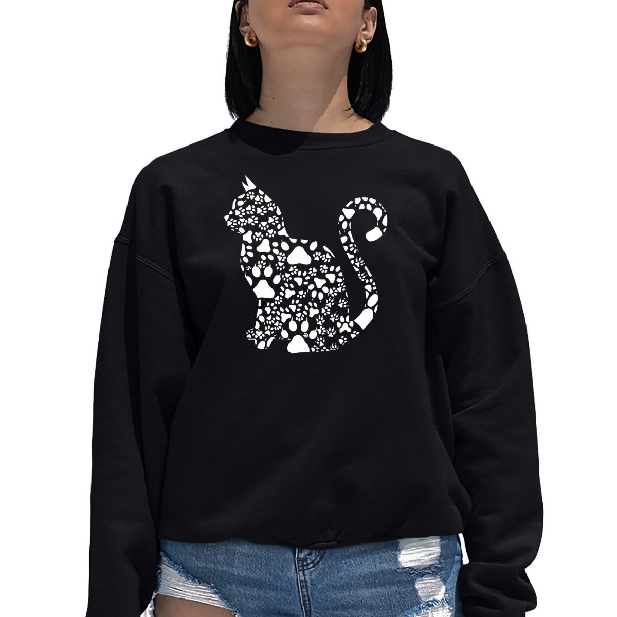 Cat Claws - Womens Word Art Crewneck Sweatshirt