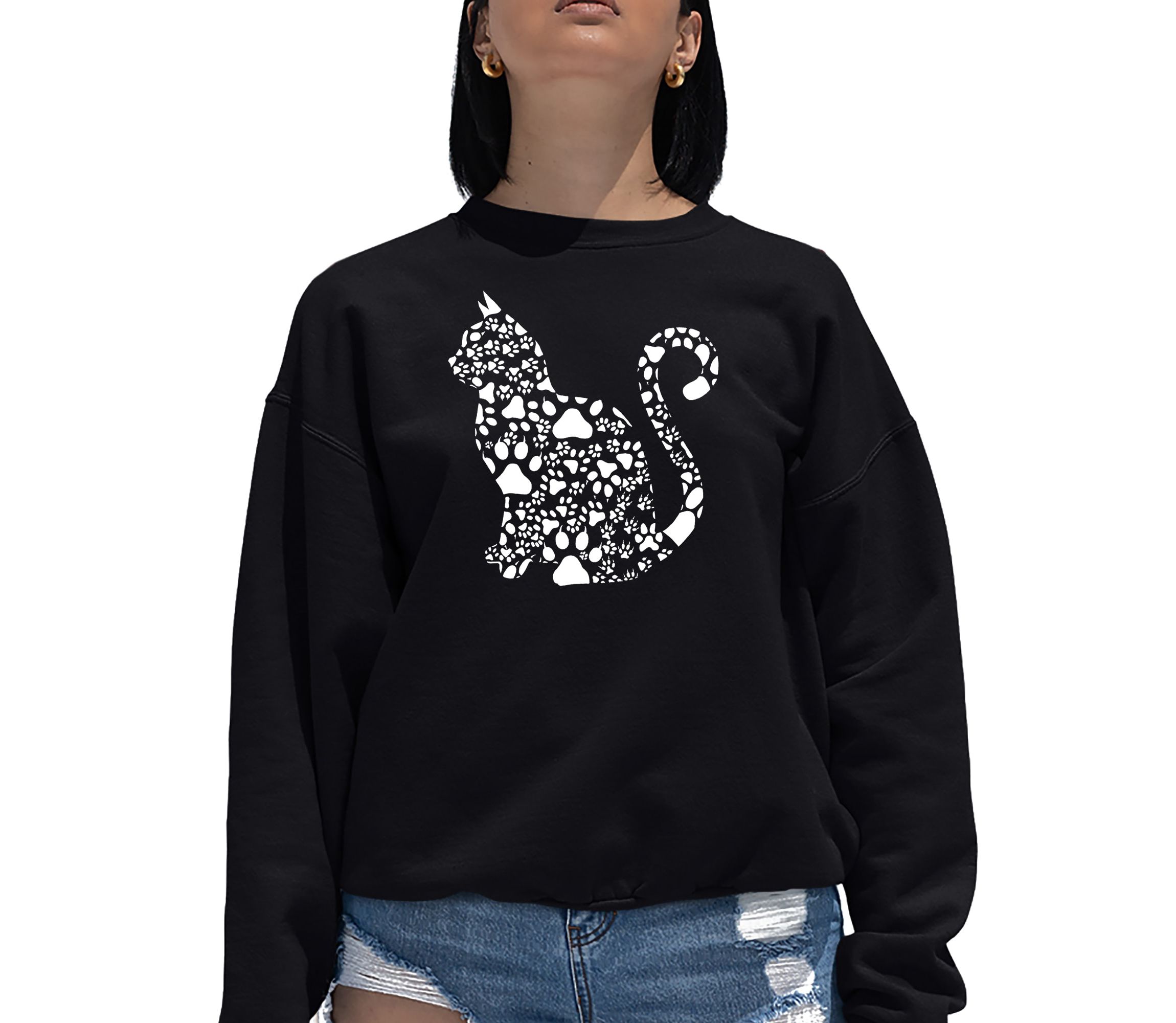 Cat Claws - Womens Word Art Crewneck Sweatshirt
