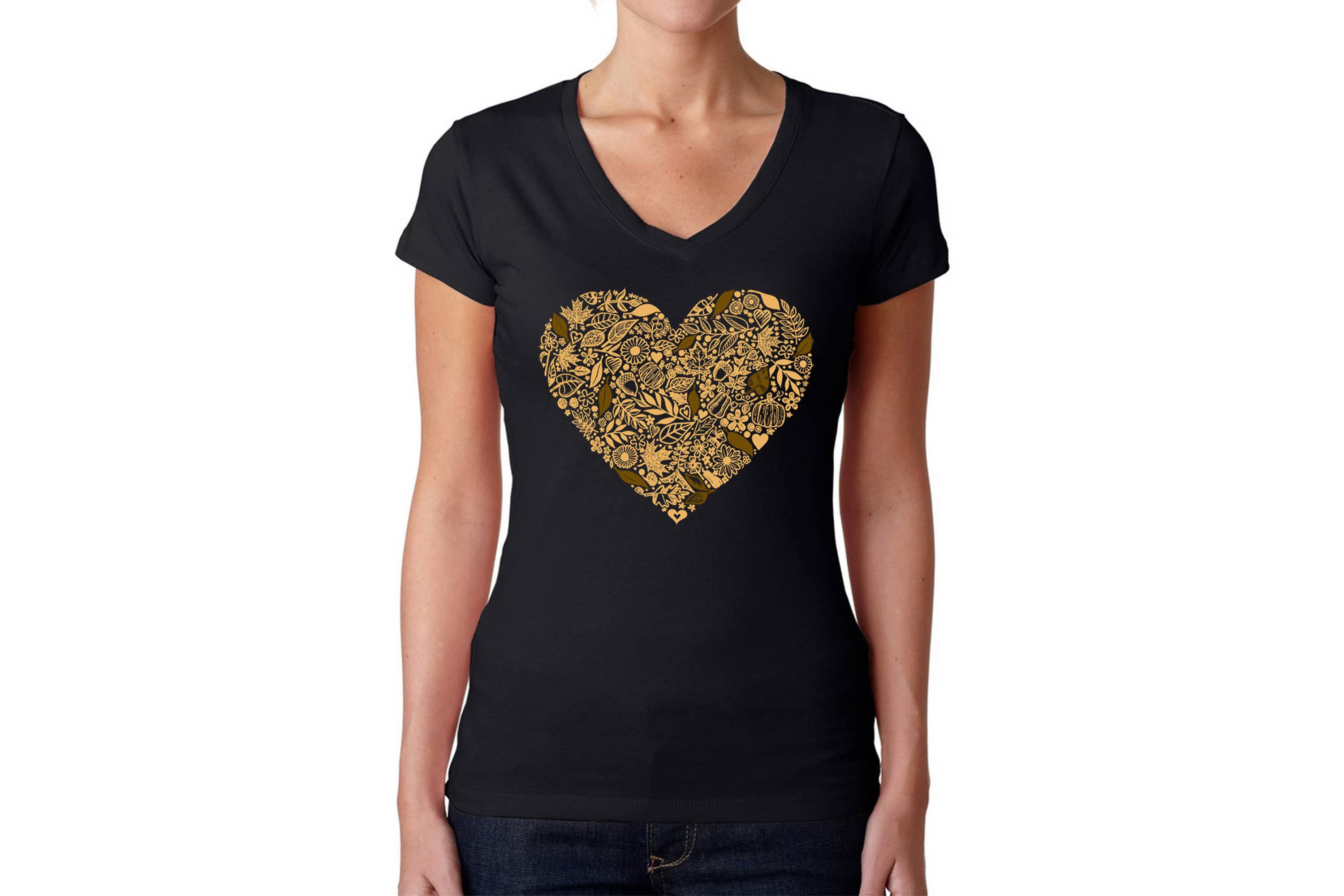 Fall Vibes  - Womens Word Art V-Neck T-Shirt