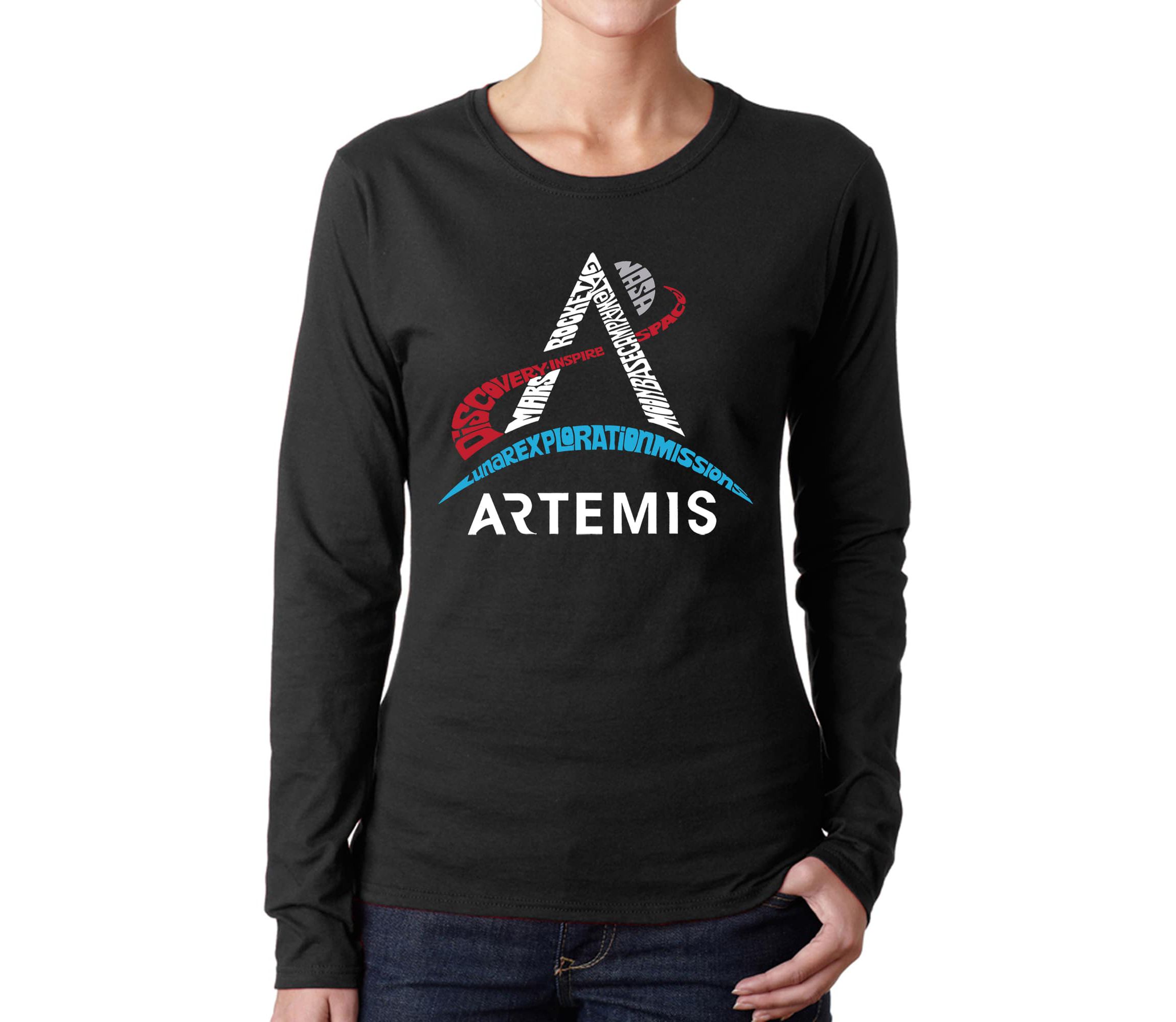 NASA Artemis Logo - Womens Word Art Long Sleeve T-Shirt