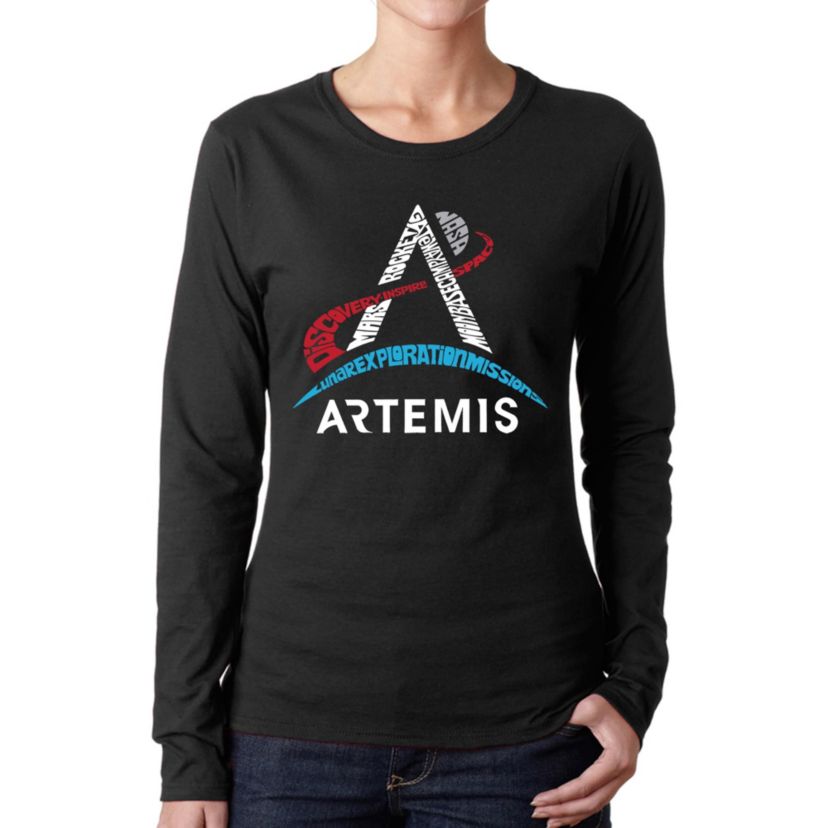 NASA Artemis Logo - Womens Word Art Long Sleeve T-Shirt