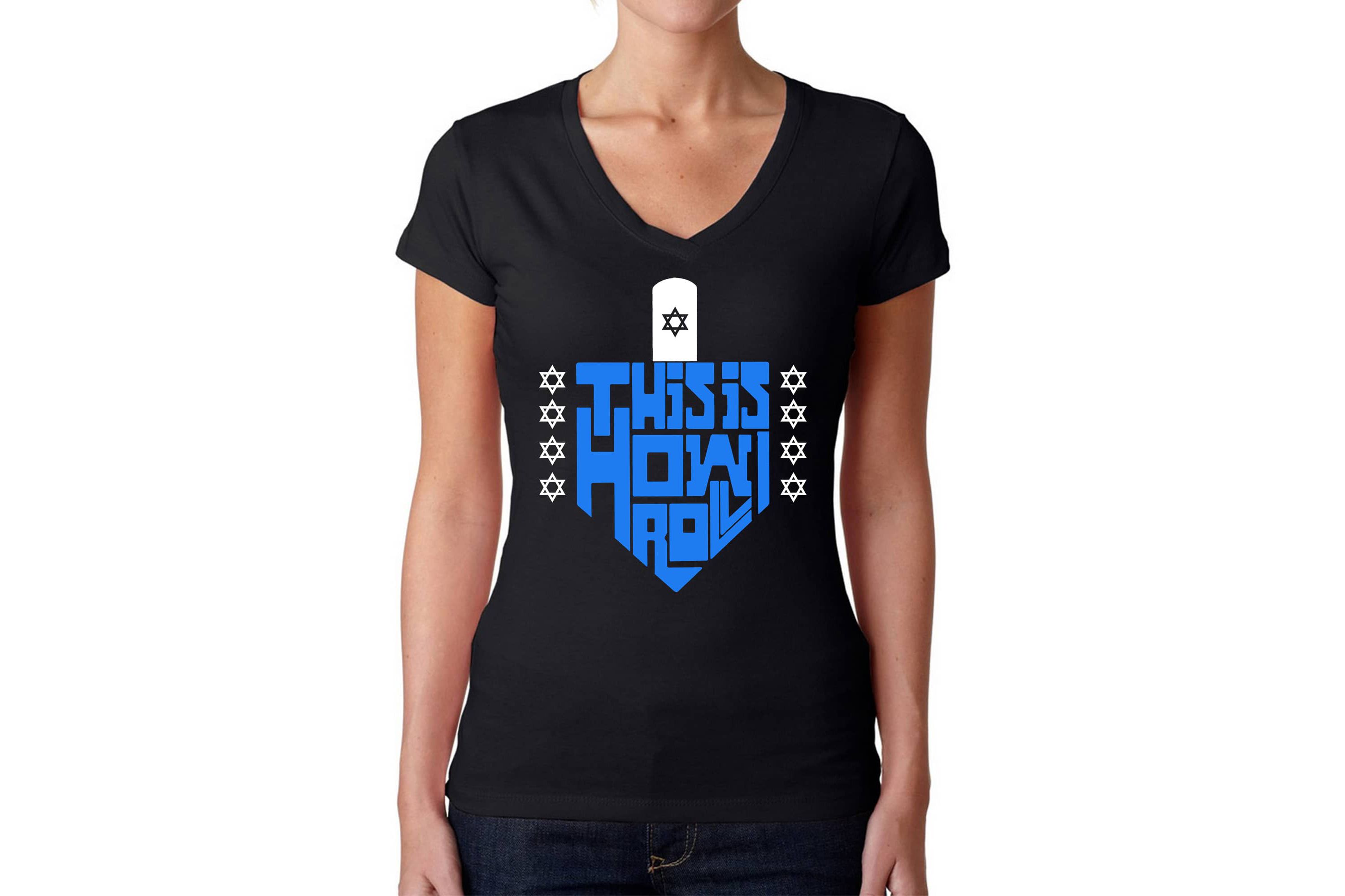 This is How I Roll - Womens Word Art V-Neck T-Shirt