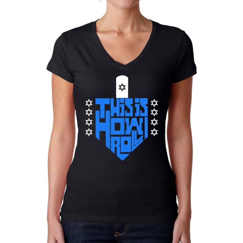 This is How I Roll - Womens Word Art V-Neck T-Shirt