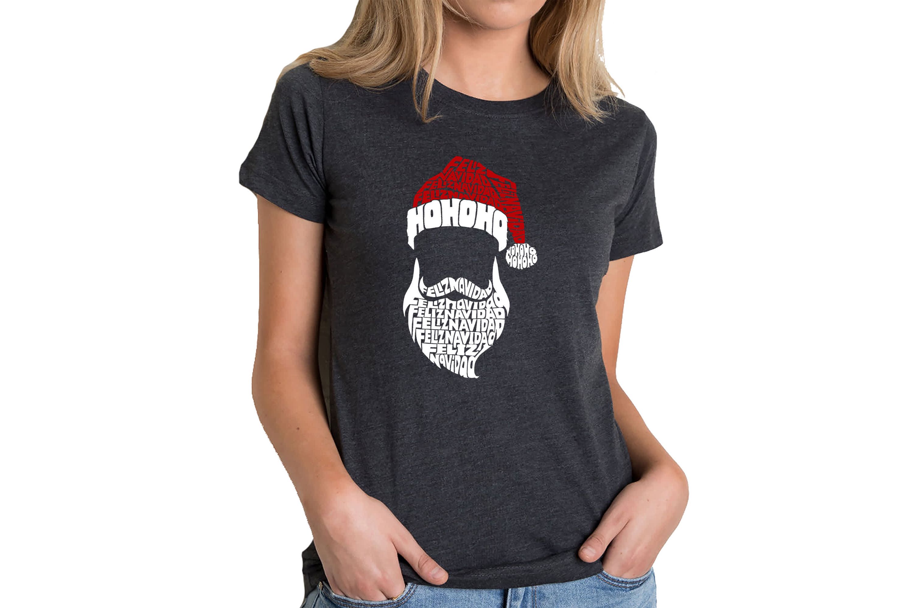 Feliz Navidad Santa Claus - Womens Premium Blend Word Art T-Shirt