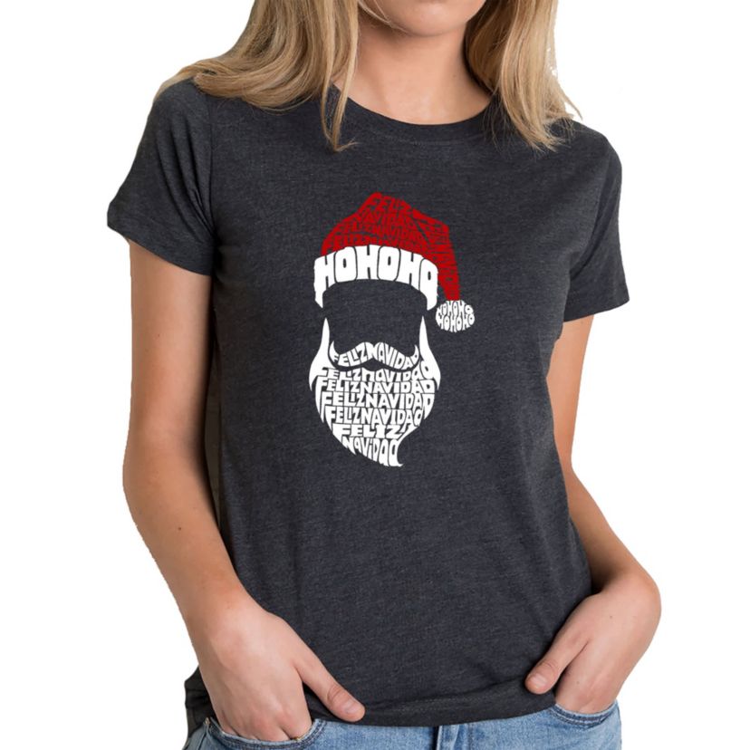 Feliz Navidad Santa Claus - Womens Premium Blend Word Art T-Shirt