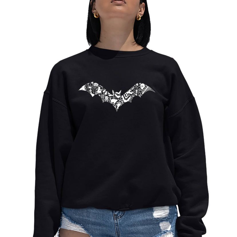 Bat Pics - Womens Word Art Crewneck Sweatshirt