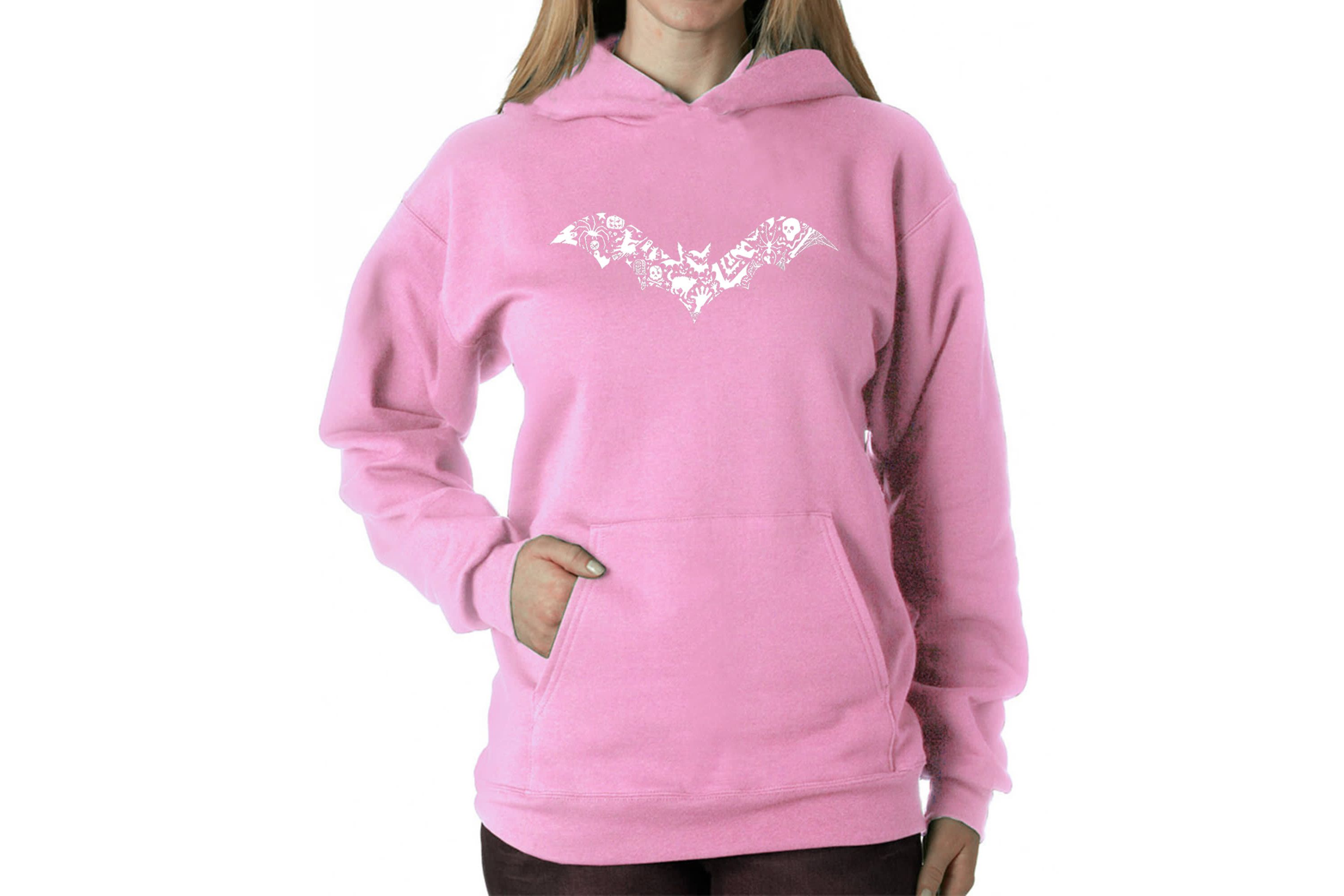 Bat Pics - Womens Word Art Hooded Sweatshirt