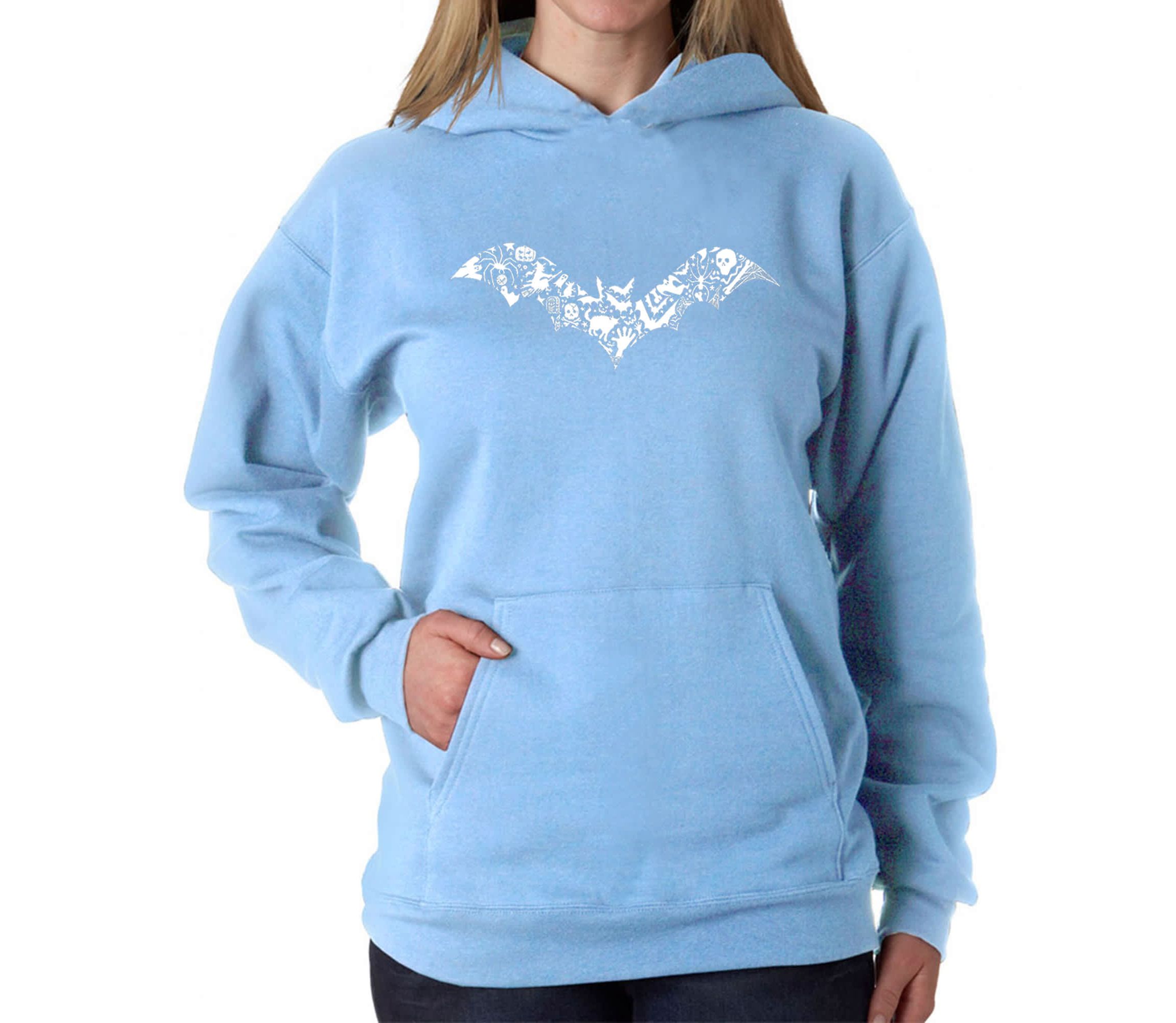 Bat Pics - Womens Word Art Hooded Sweatshirt