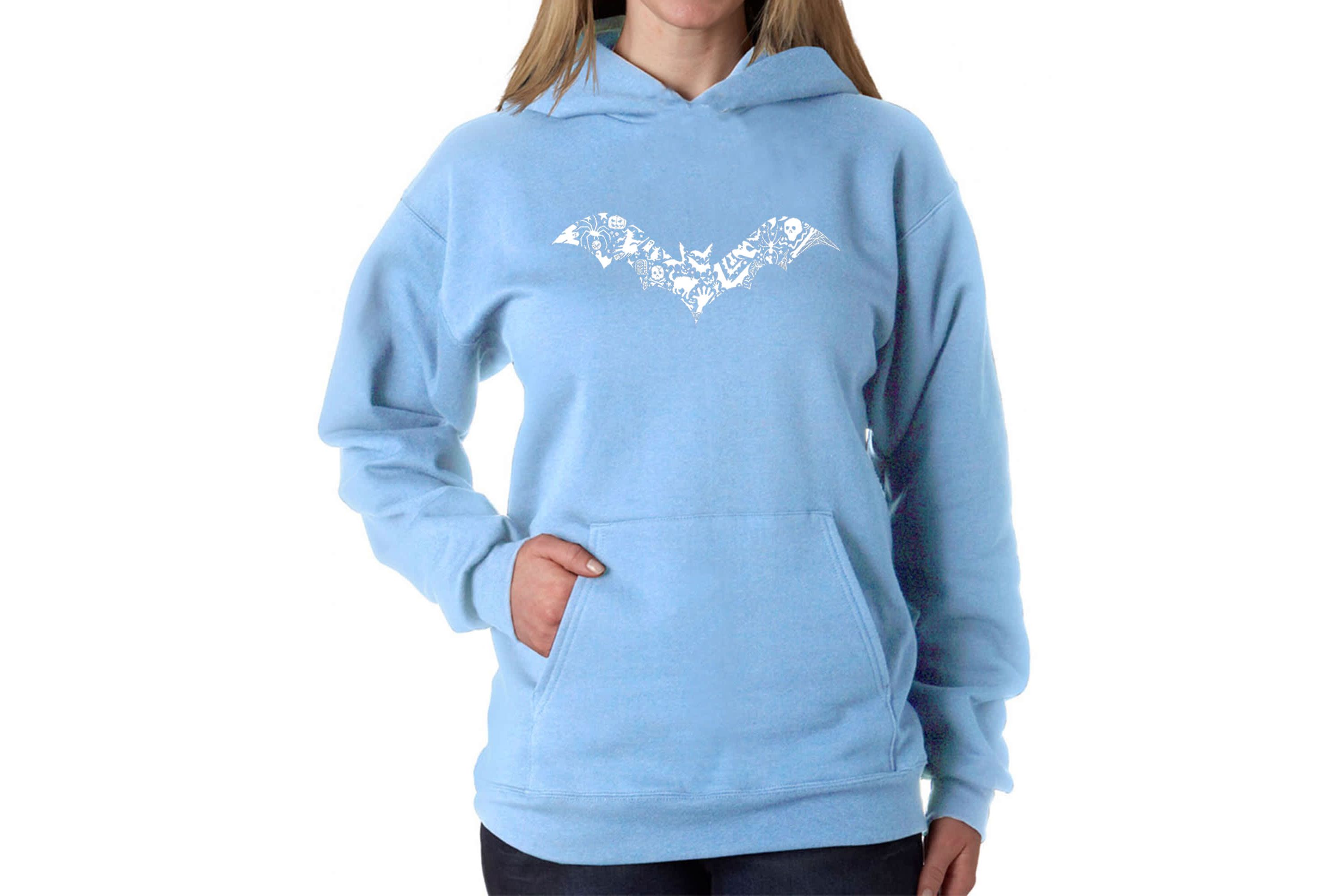 Bat Pics - Womens Word Art Hooded Sweatshirt