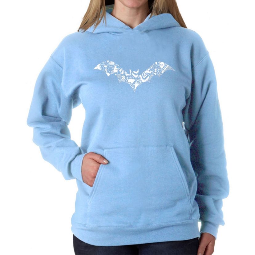 Bat Pics - Womens Word Art Hooded Sweatshirt