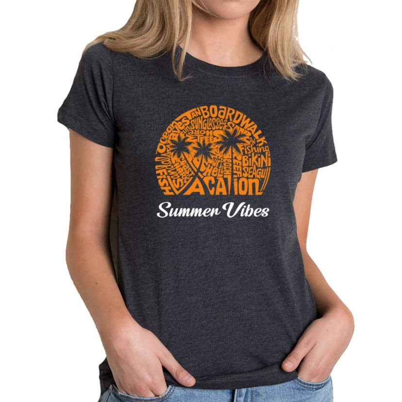 Summer Vibes - Womens Premium Blend Word Art T-Shirt