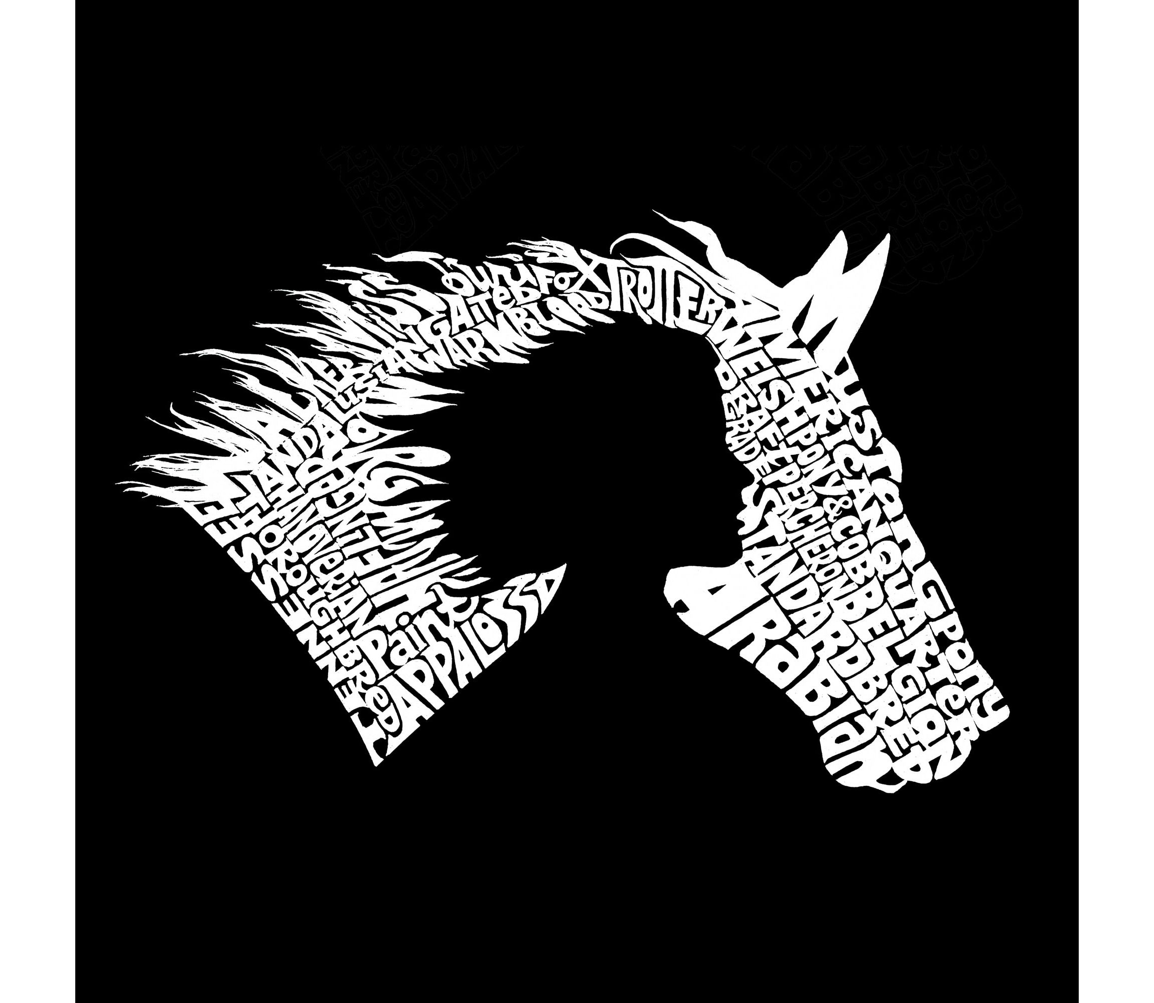 Girl Horse - Womens Word Art T-Shirt