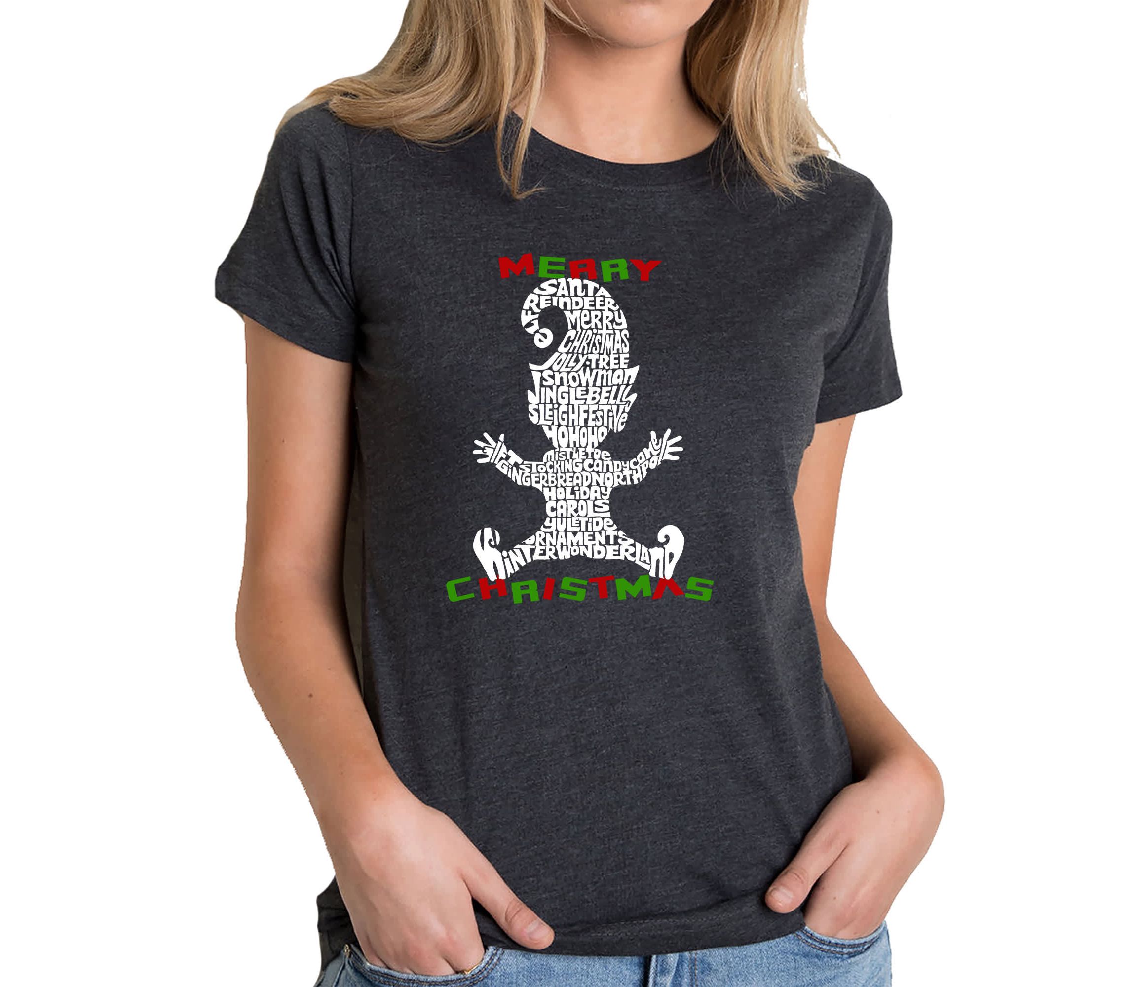 Christmas Elf - Womens Premium Blend Word Art T-Shirt