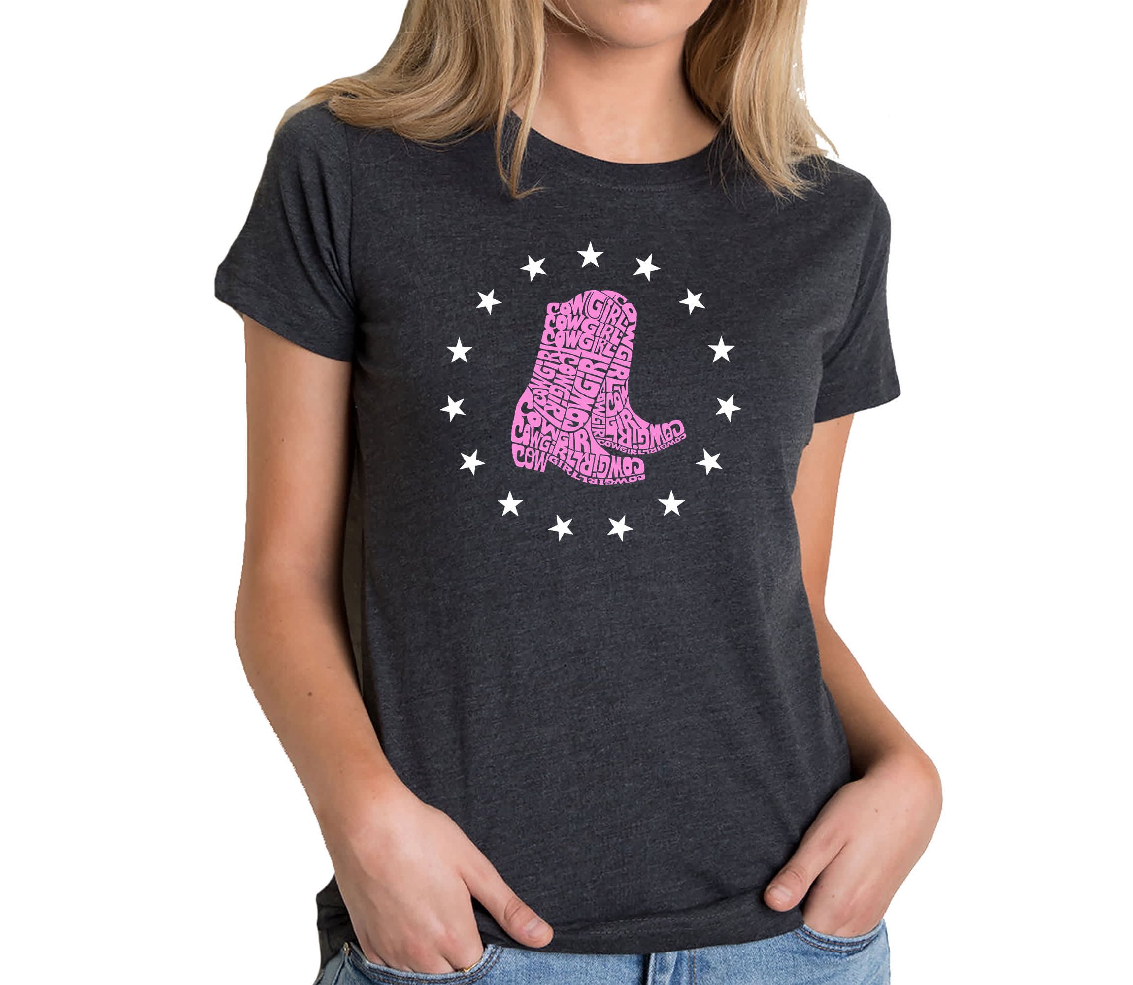Cowgirl Boots - Womens Premium Blend Word Art T-Shirt
