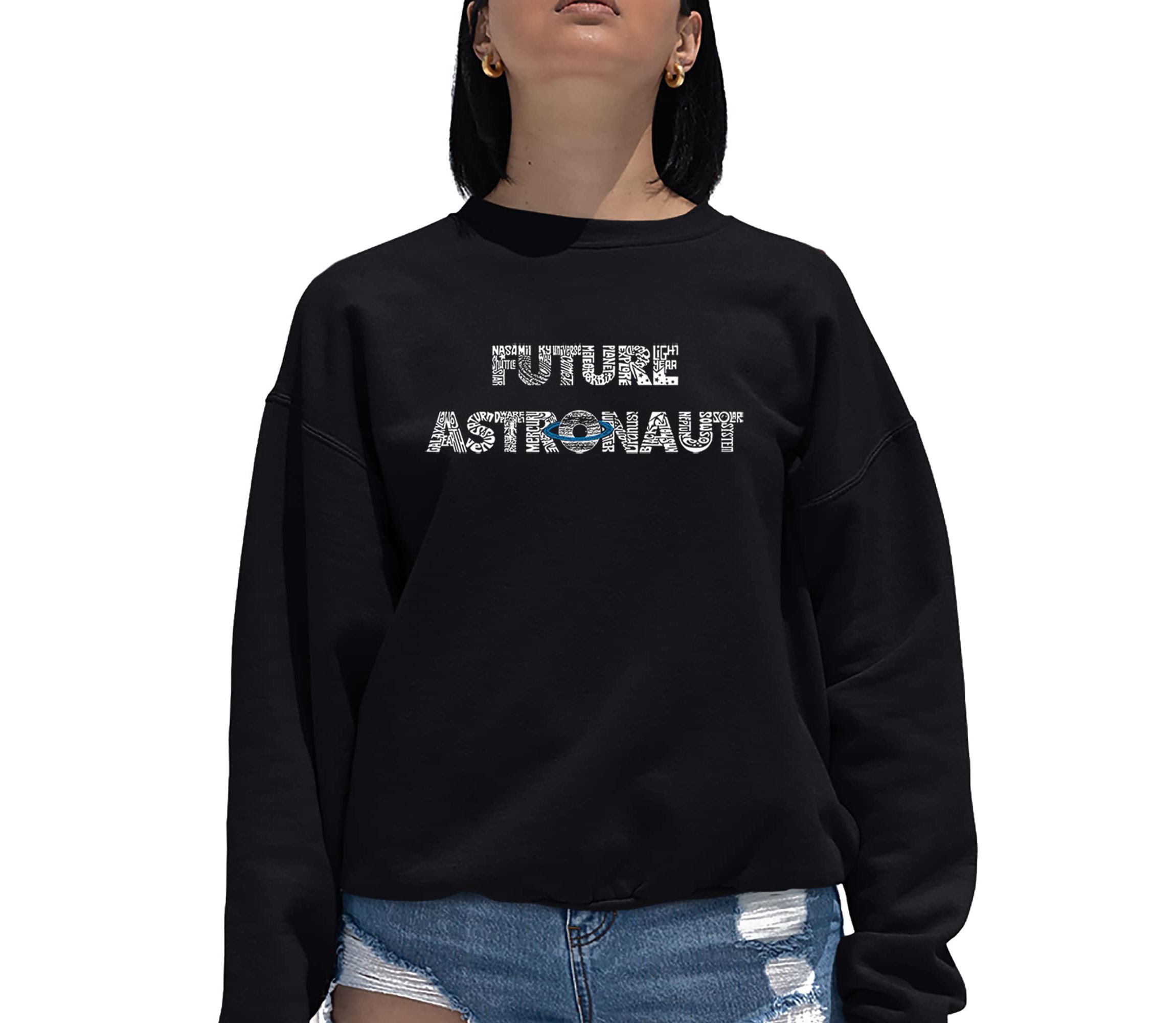 Future Astronaut - Womens Word Art Crewneck Sweatshirt