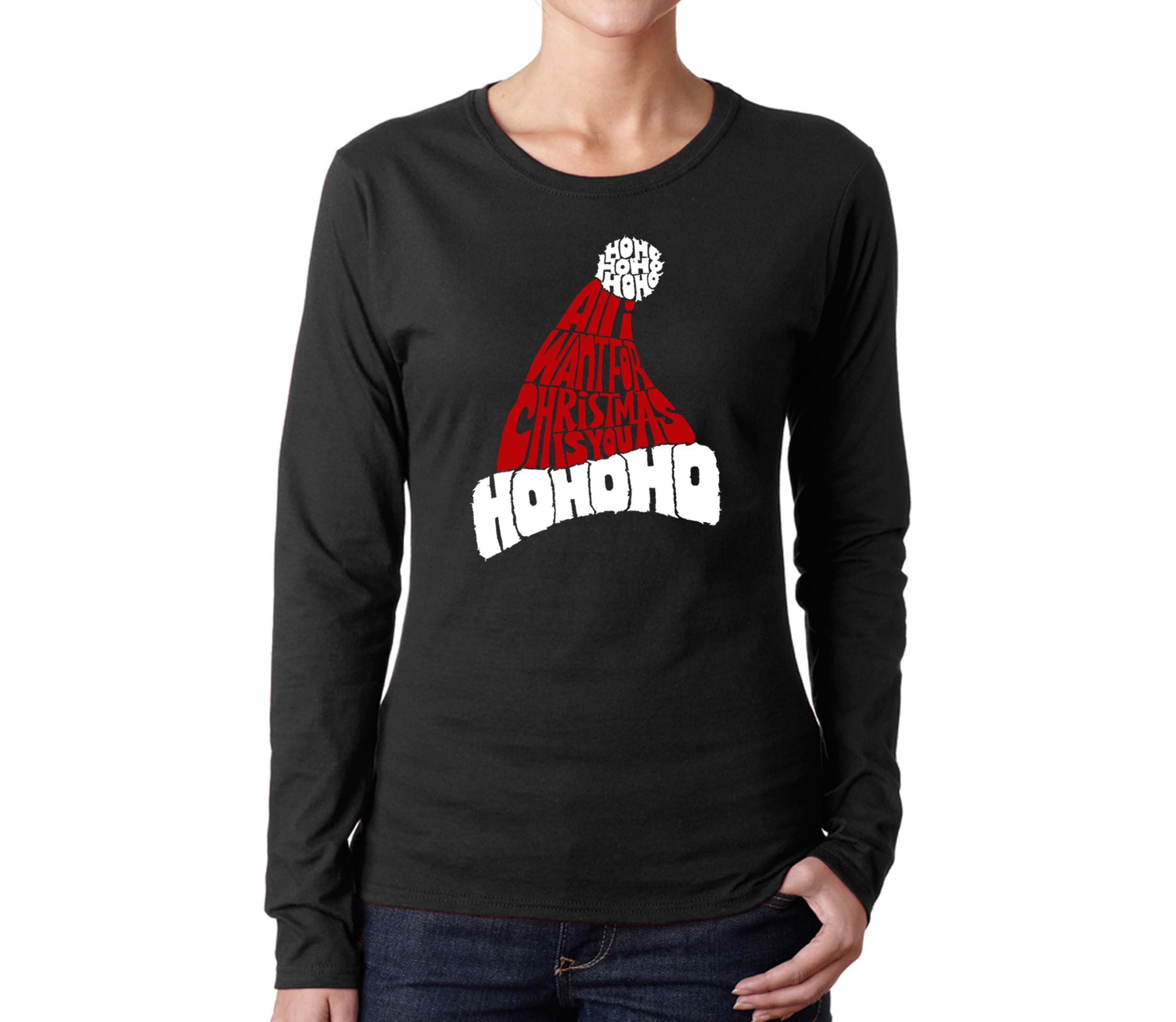 All I Want for Christmas is You - Womens Word Art Long Sleeve T-Shirt