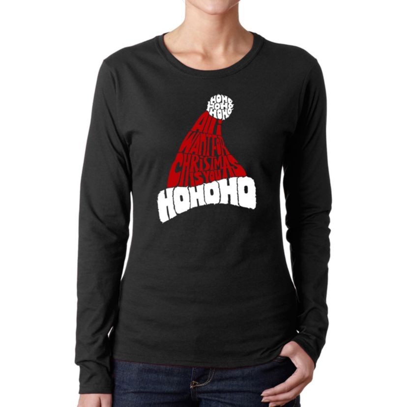 All I Want for Christmas is You - Womens Word Art Long Sleeve T-Shirt