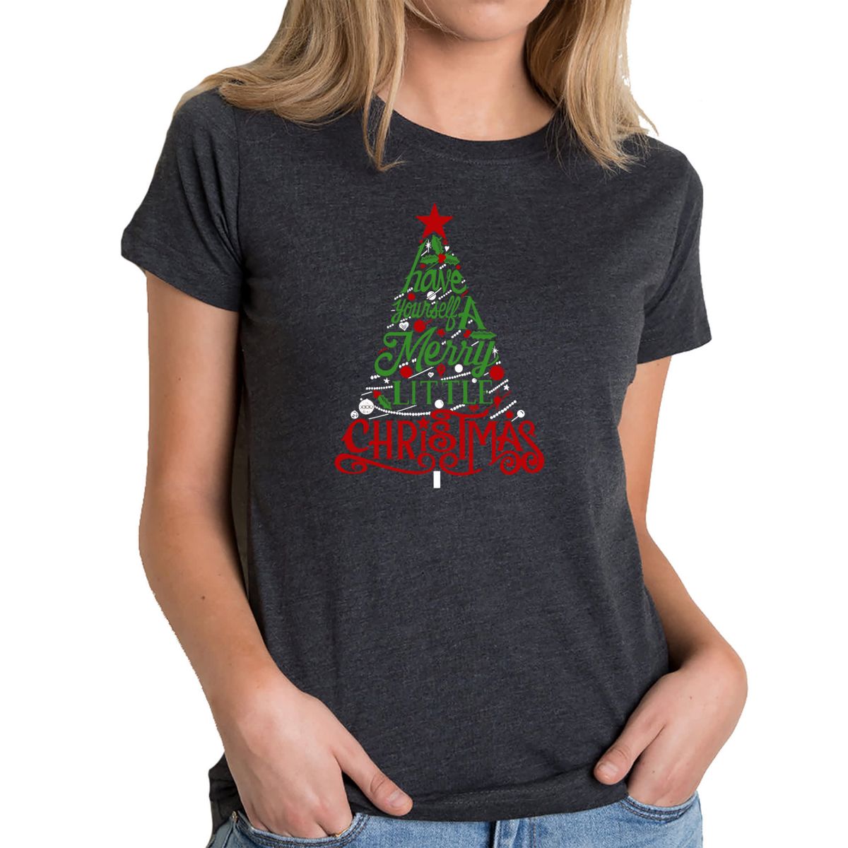 Have Yourself a Merry Little Christmas - Womens Premium Blend Word Art T-Shirt