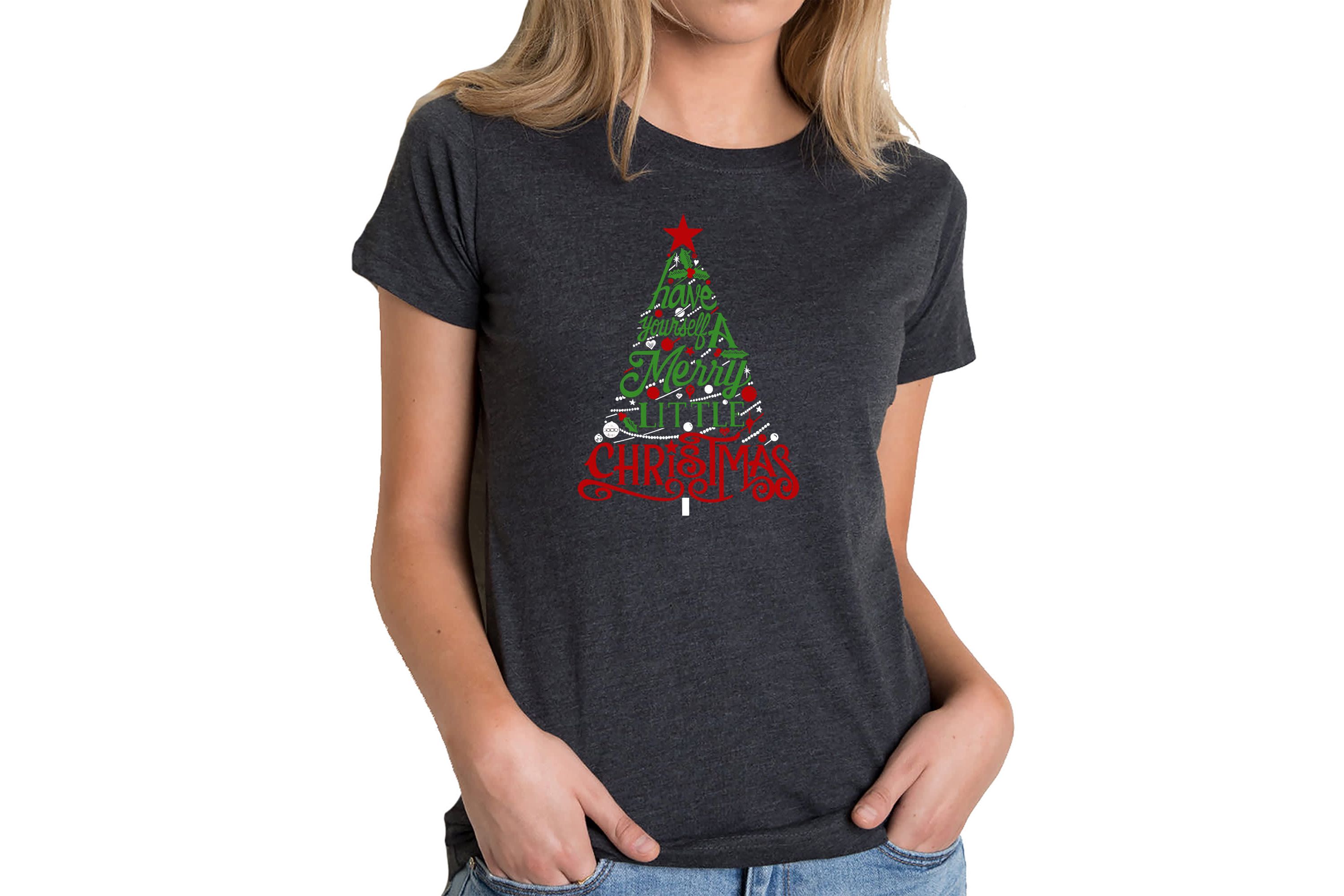 Have Yourself a Merry Little Christmas - Womens Premium Blend Word Art T-Shirt