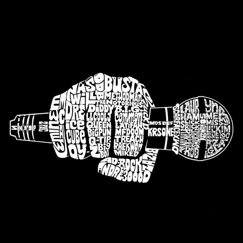 90s Rappers - Womens Word Art T-Shirt