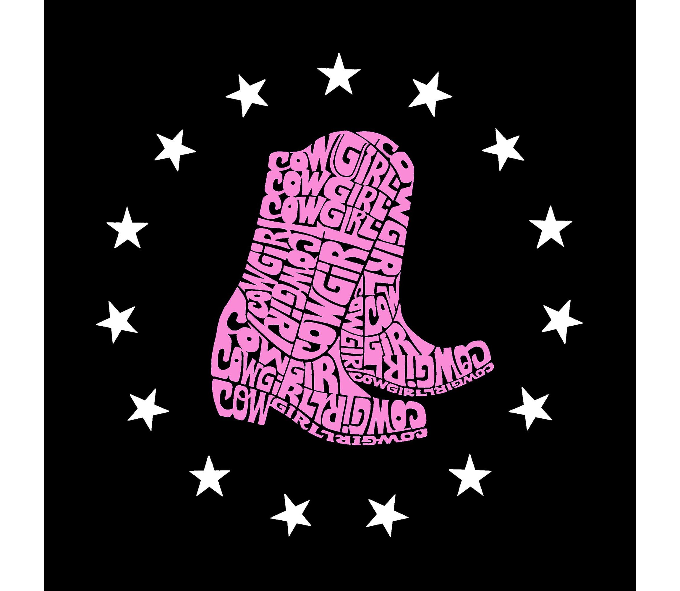 Cowgirl Boots - Womens Word Art T-Shirt