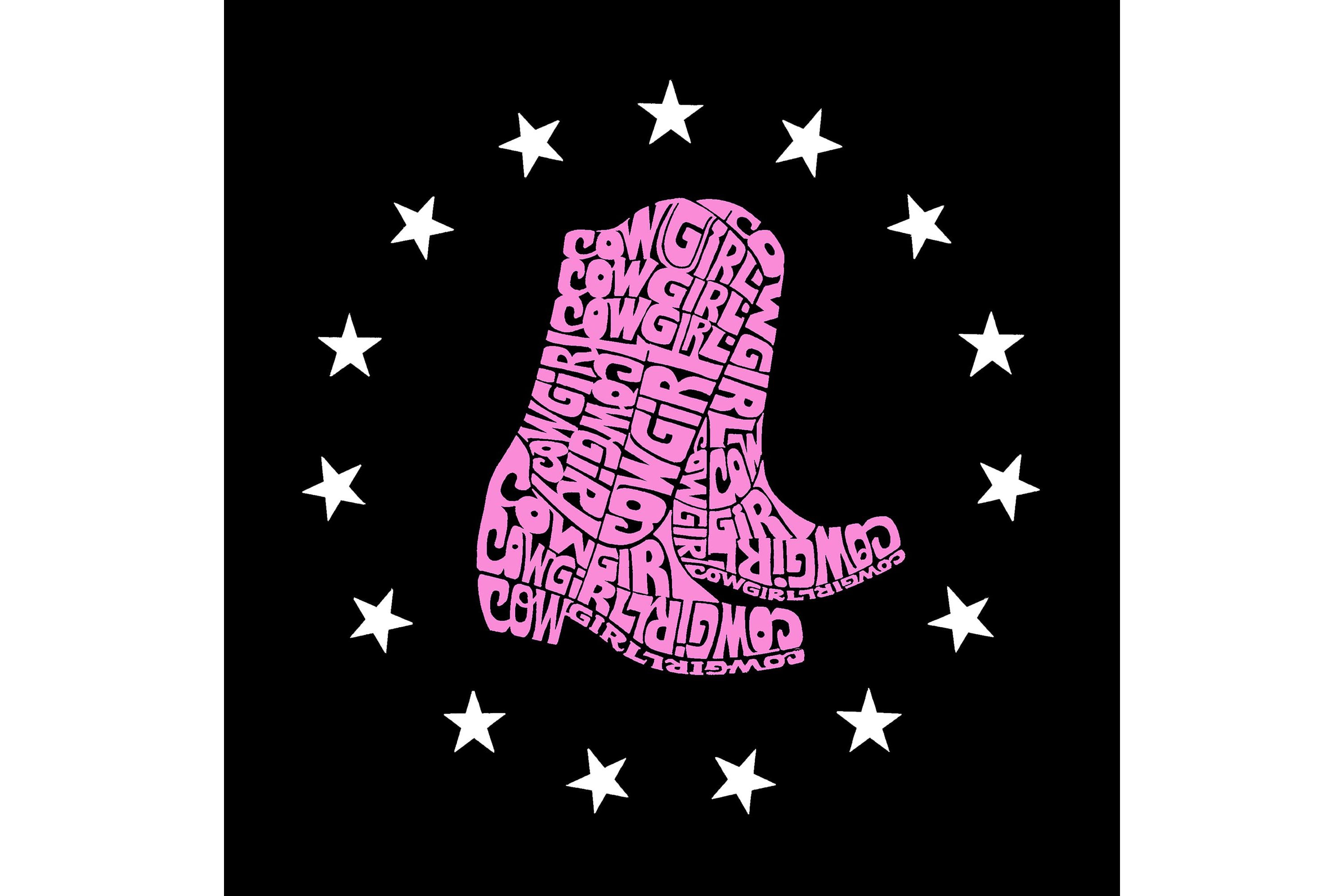 Cowgirl Boots - Womens Word Art T-Shirt