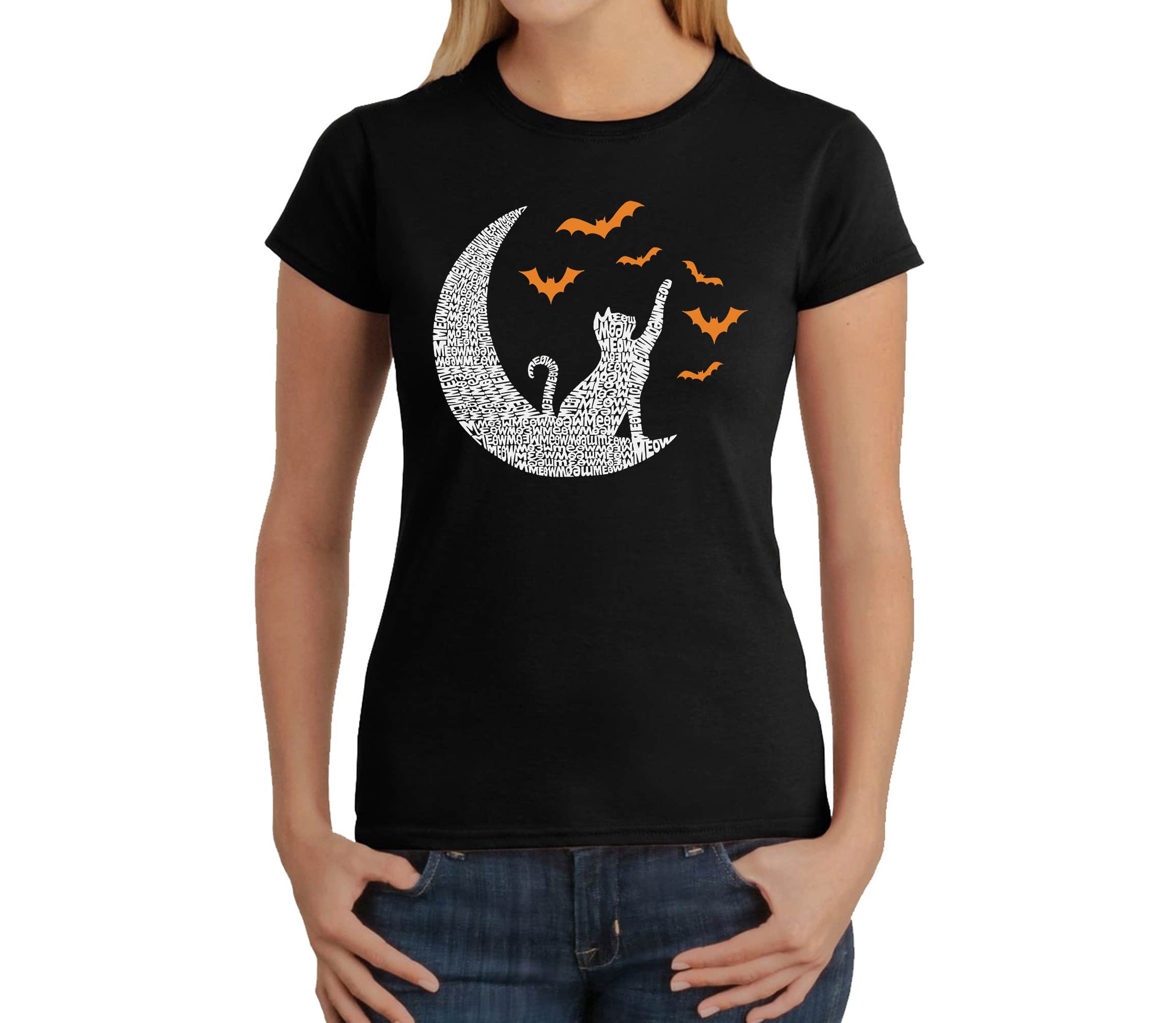 Lunar Bats - Womens Word Art T-Shirt