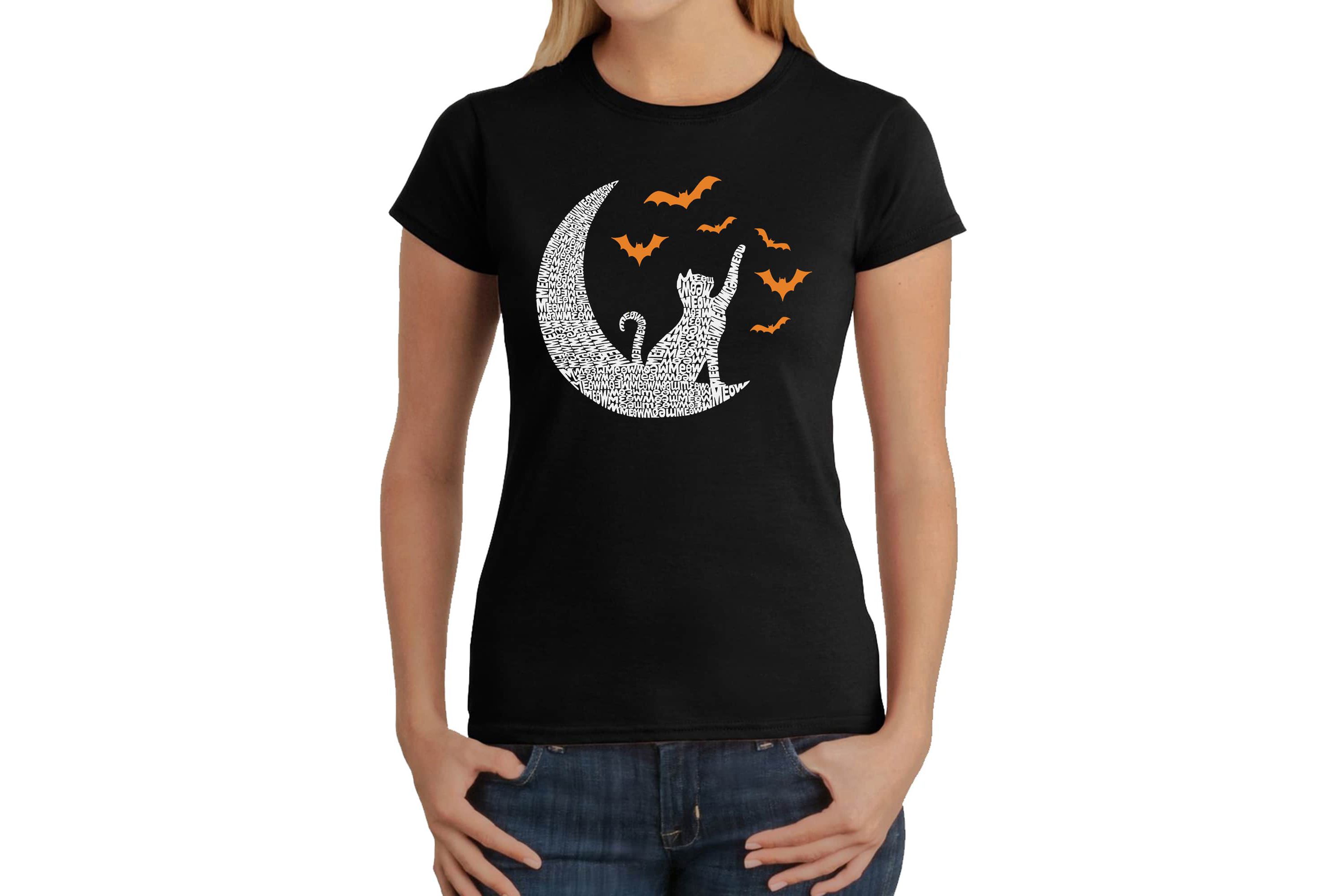 Lunar Bats - Womens Word Art T-Shirt