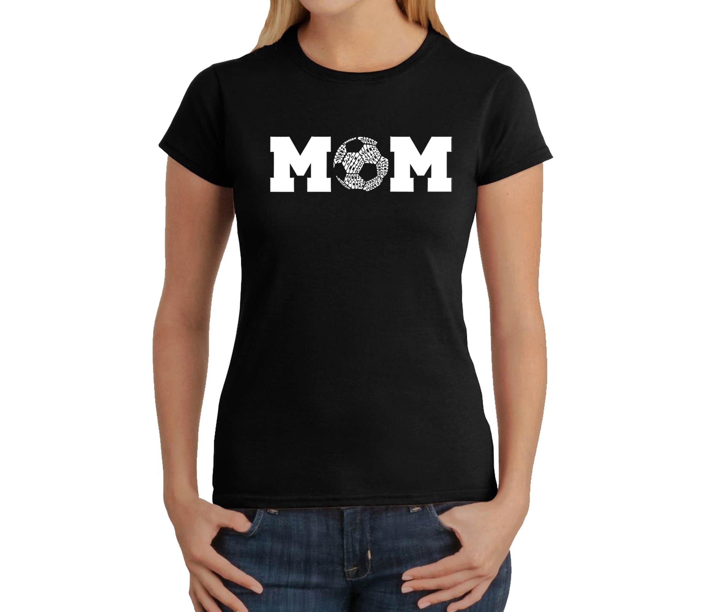 Soccer Mom - Womens Word Art T-Shirt