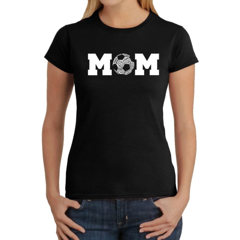 Soccer Mom - Womens Word Art T-Shirt