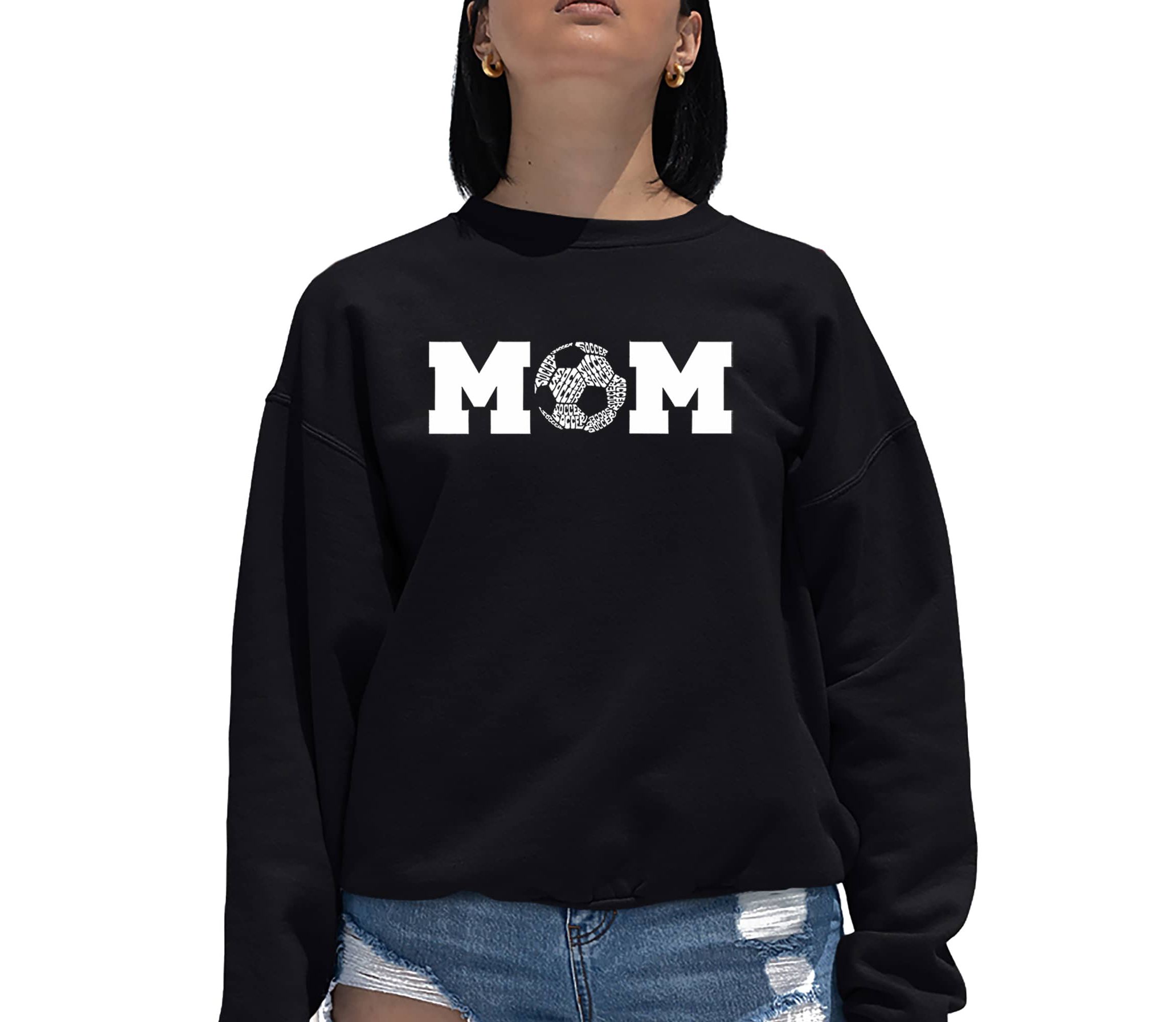 Soccer Mom - Womens Word Art Crewneck Sweatshirt